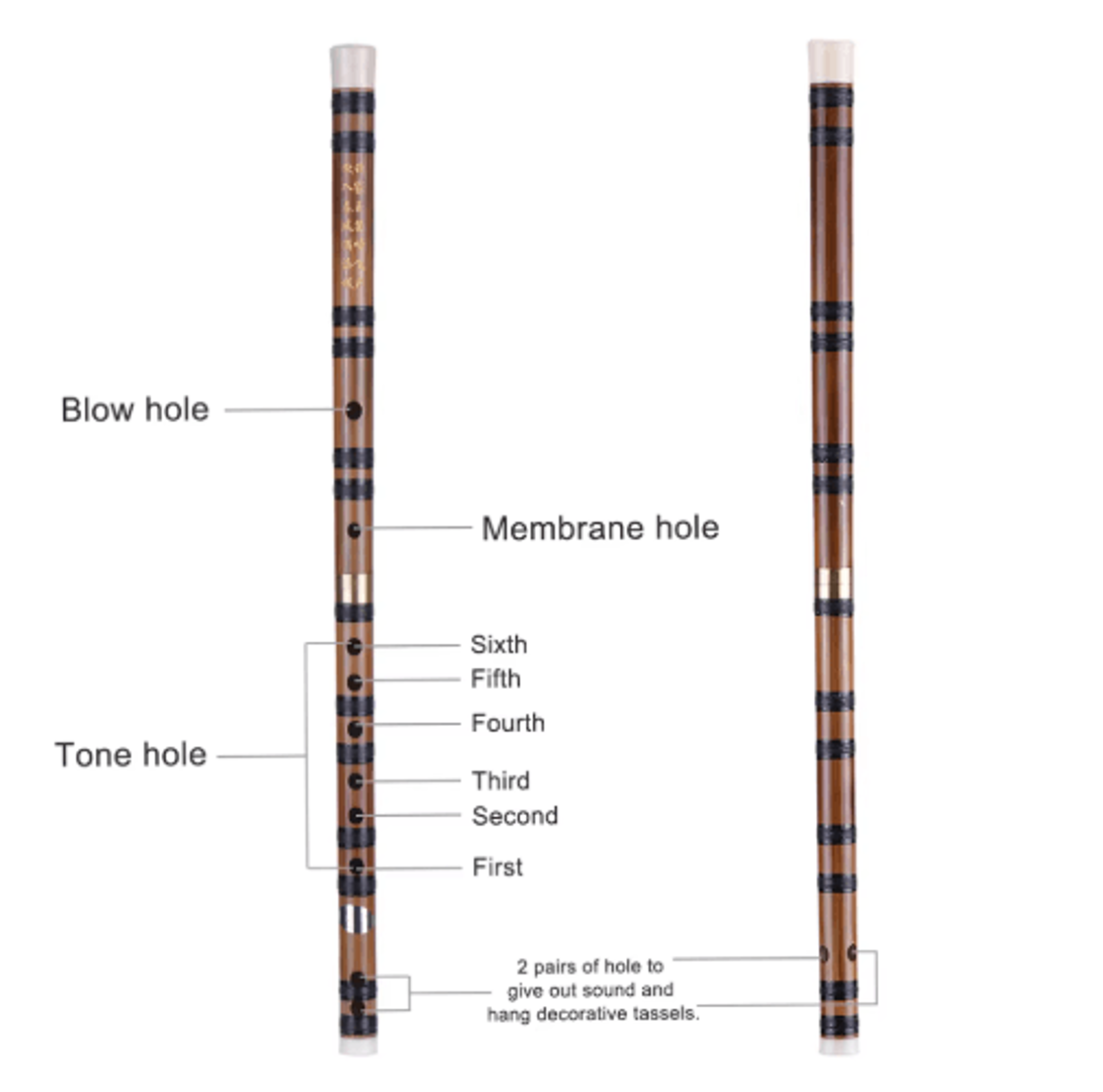 Handmade EKey Bamboo Dizi Flute  Traditional Chinese Woodwind Instrument For Beginners 4