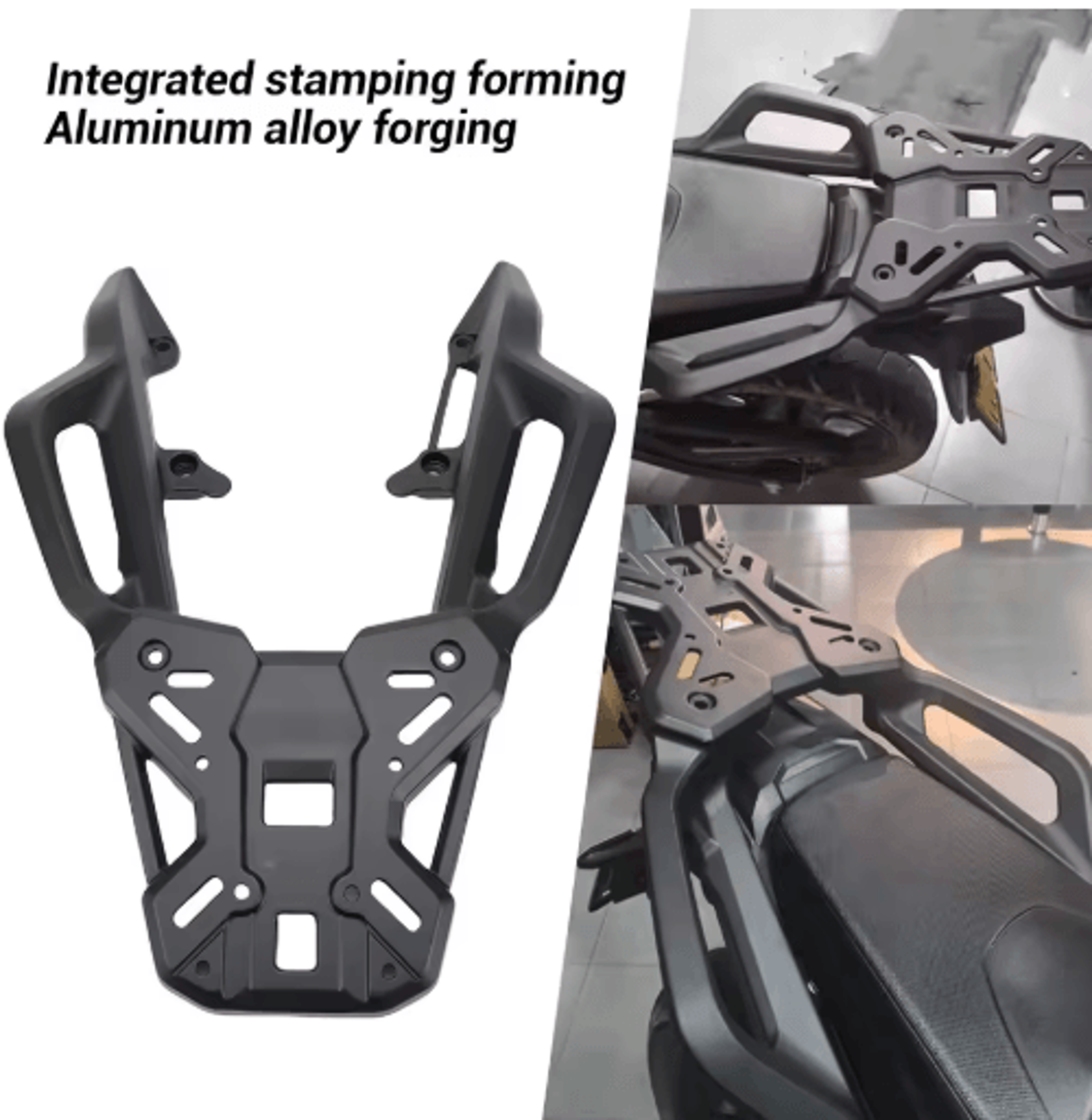 Motorcycle Rear Luggage Rack  Black Aluminum Alloy Cargo Carrier For Honda NC750X 20162025 0