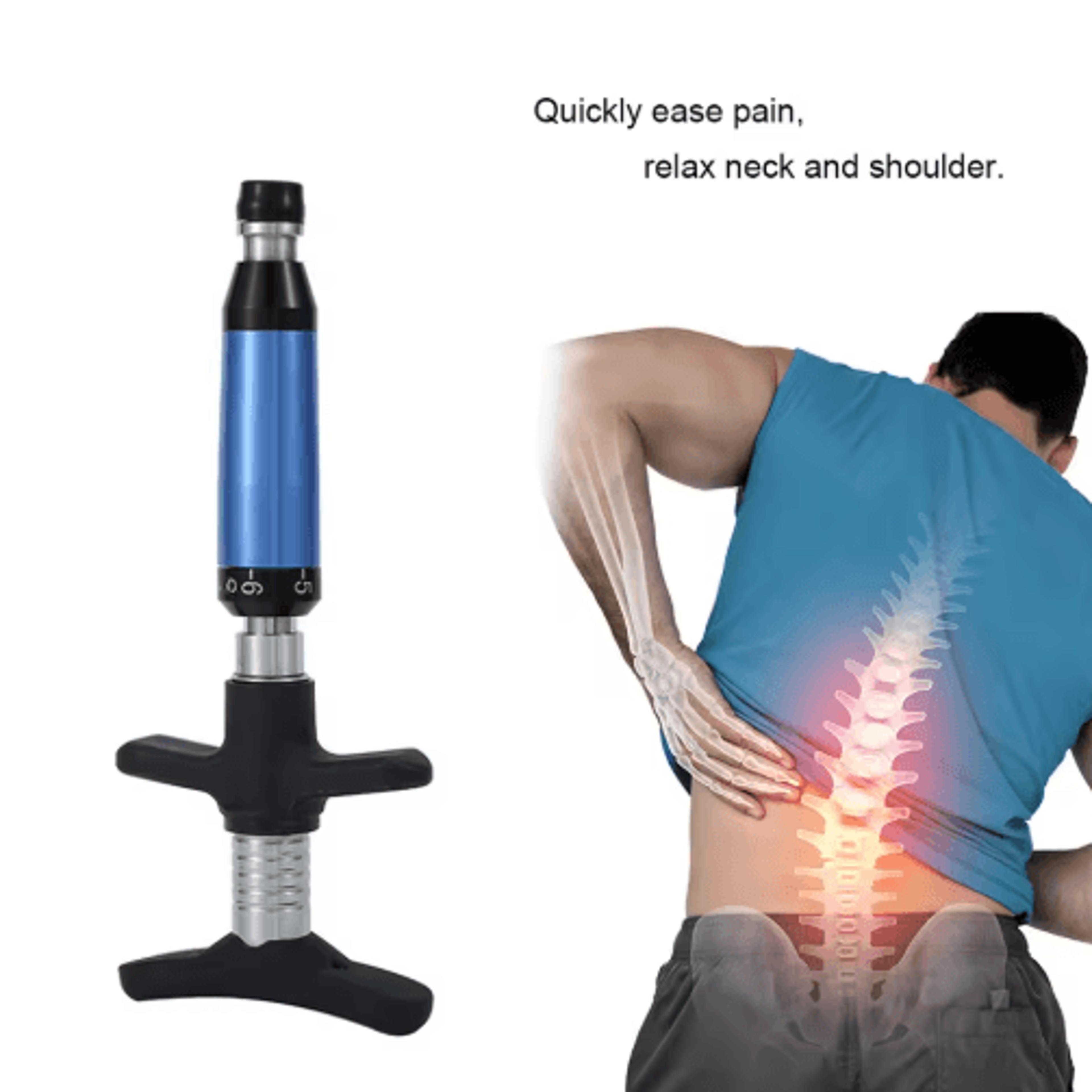 Manual Chiropractic Adjusting Tool  6Level Adjustable Spine Massage Instrument 0