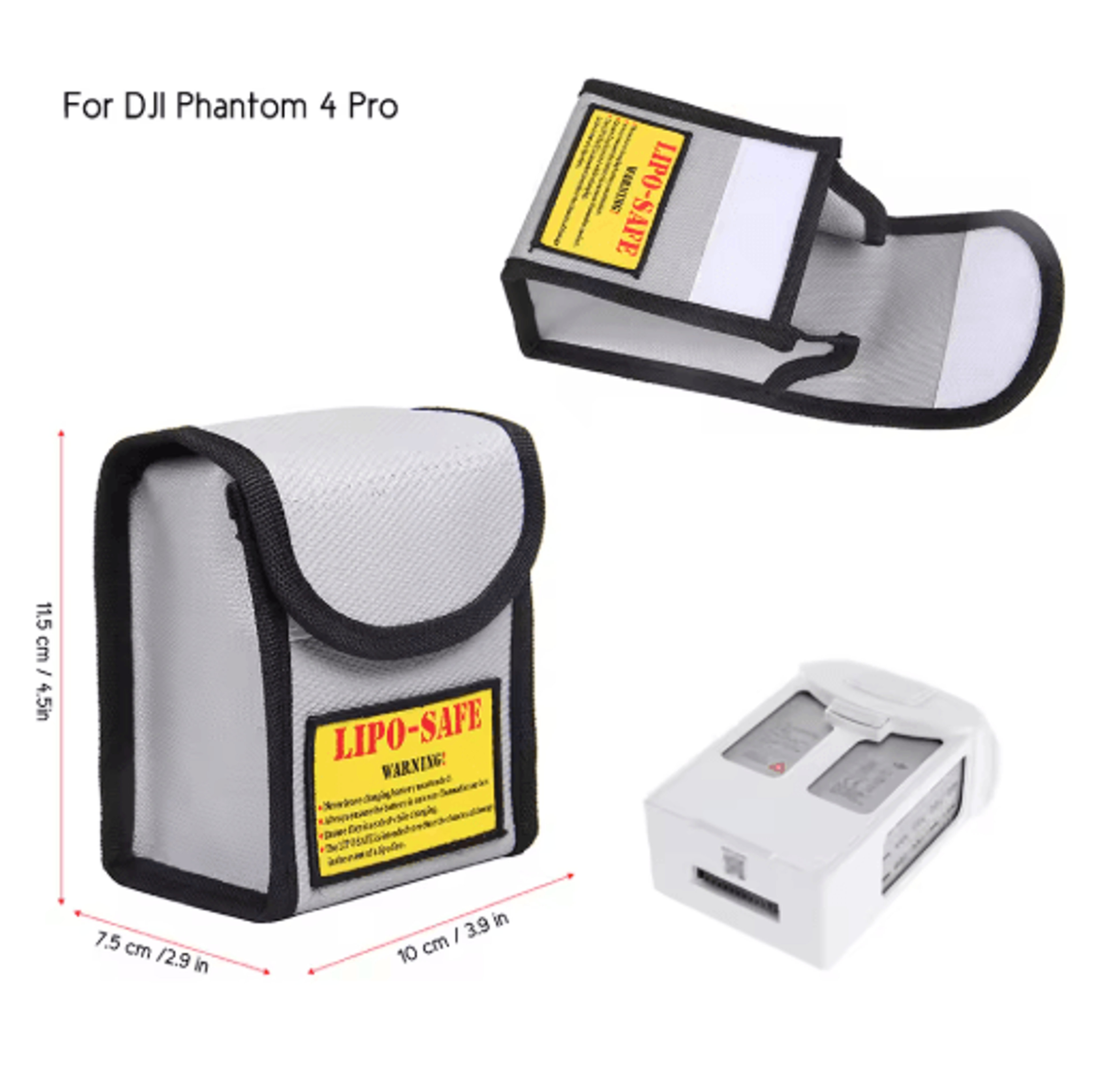 LiPo Battery Safety Bag  FireResistant Storage And Charging Pouch For DJI Phantom 4 Pro 2