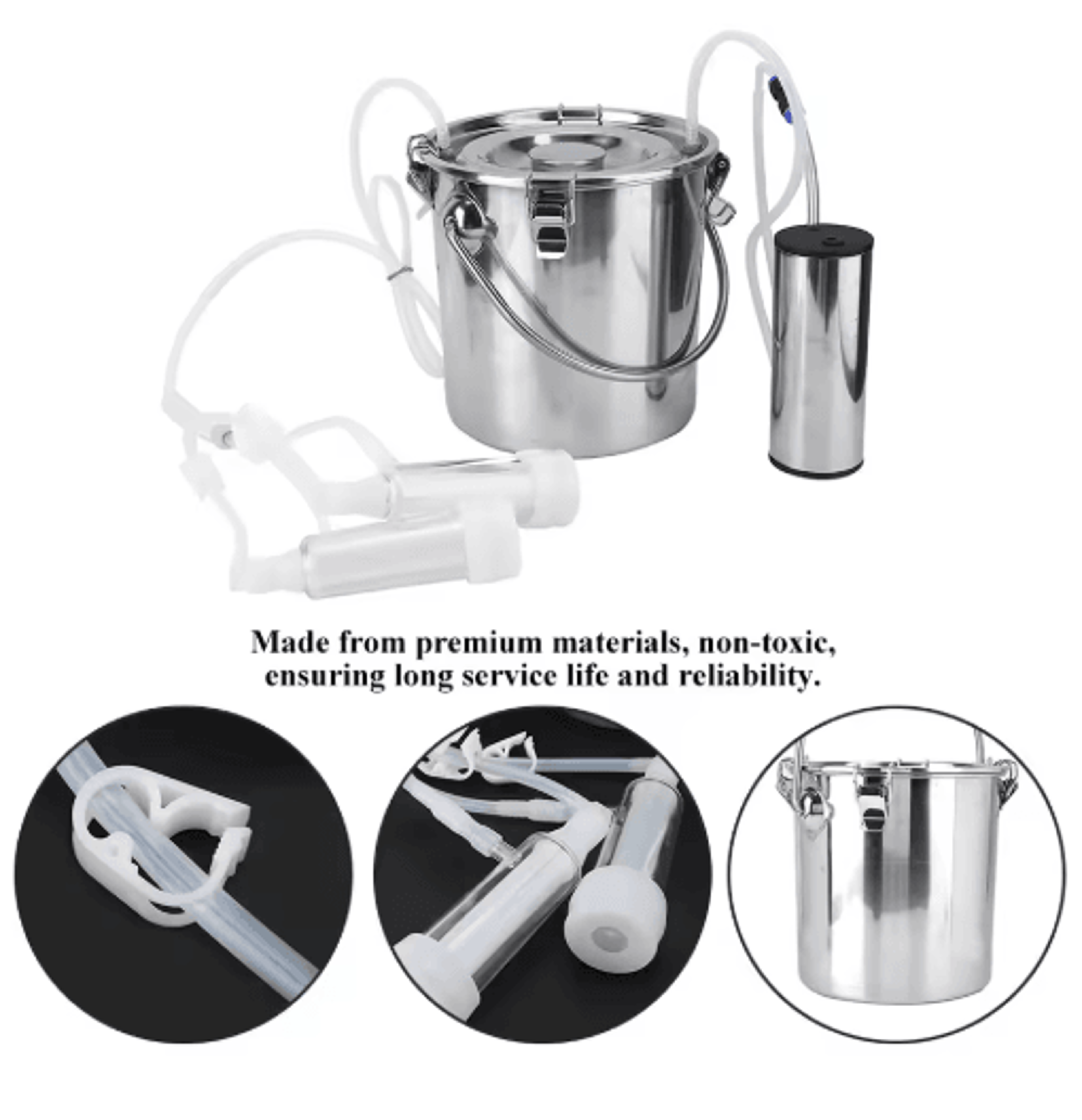 5L Electric Goat And Cow Milking Machine  Portable Livestock Milker 6
