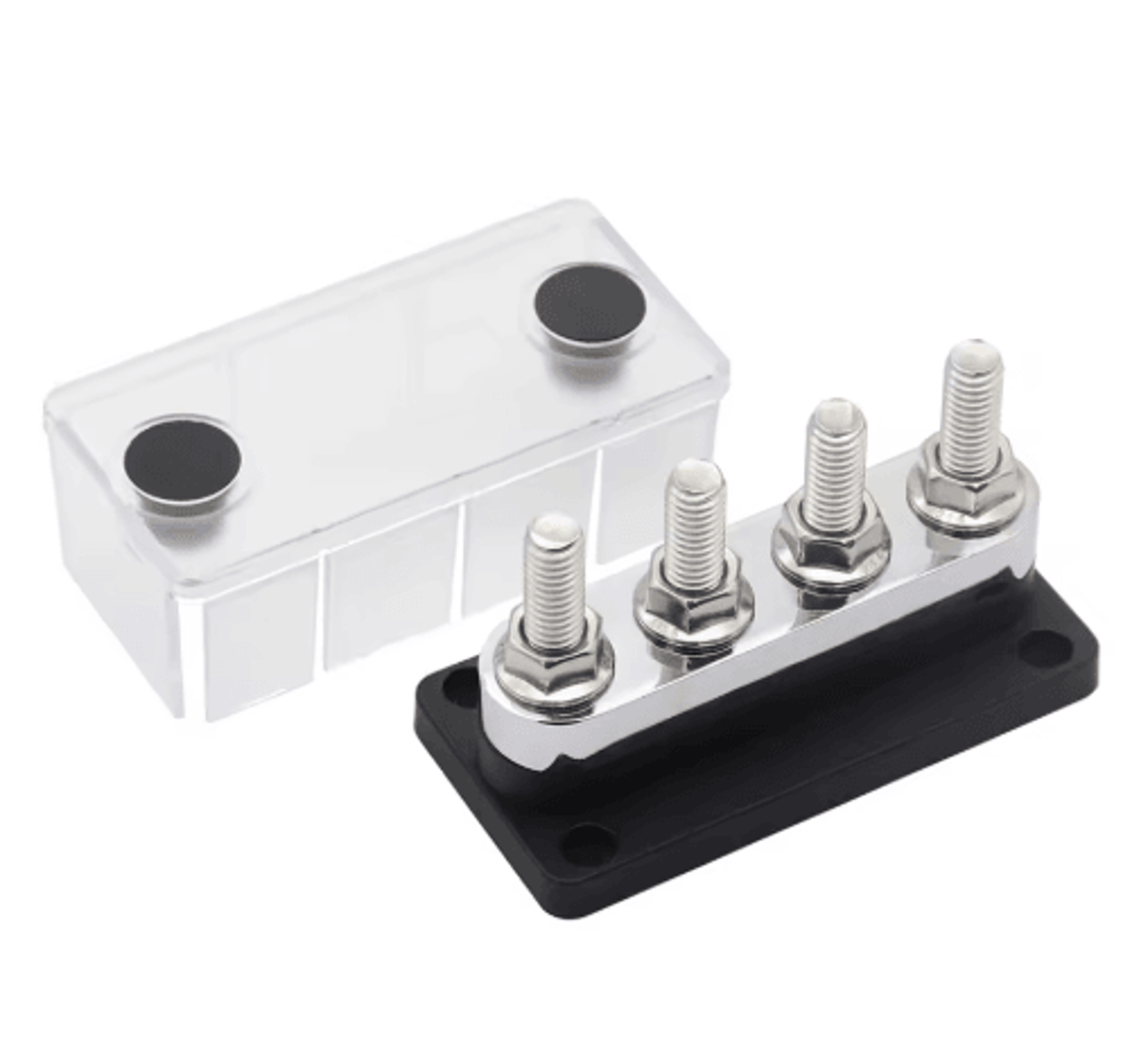 600A Power Distribution Bus Bar  48V DC Busbar Block With Four 38Inch Posts 4