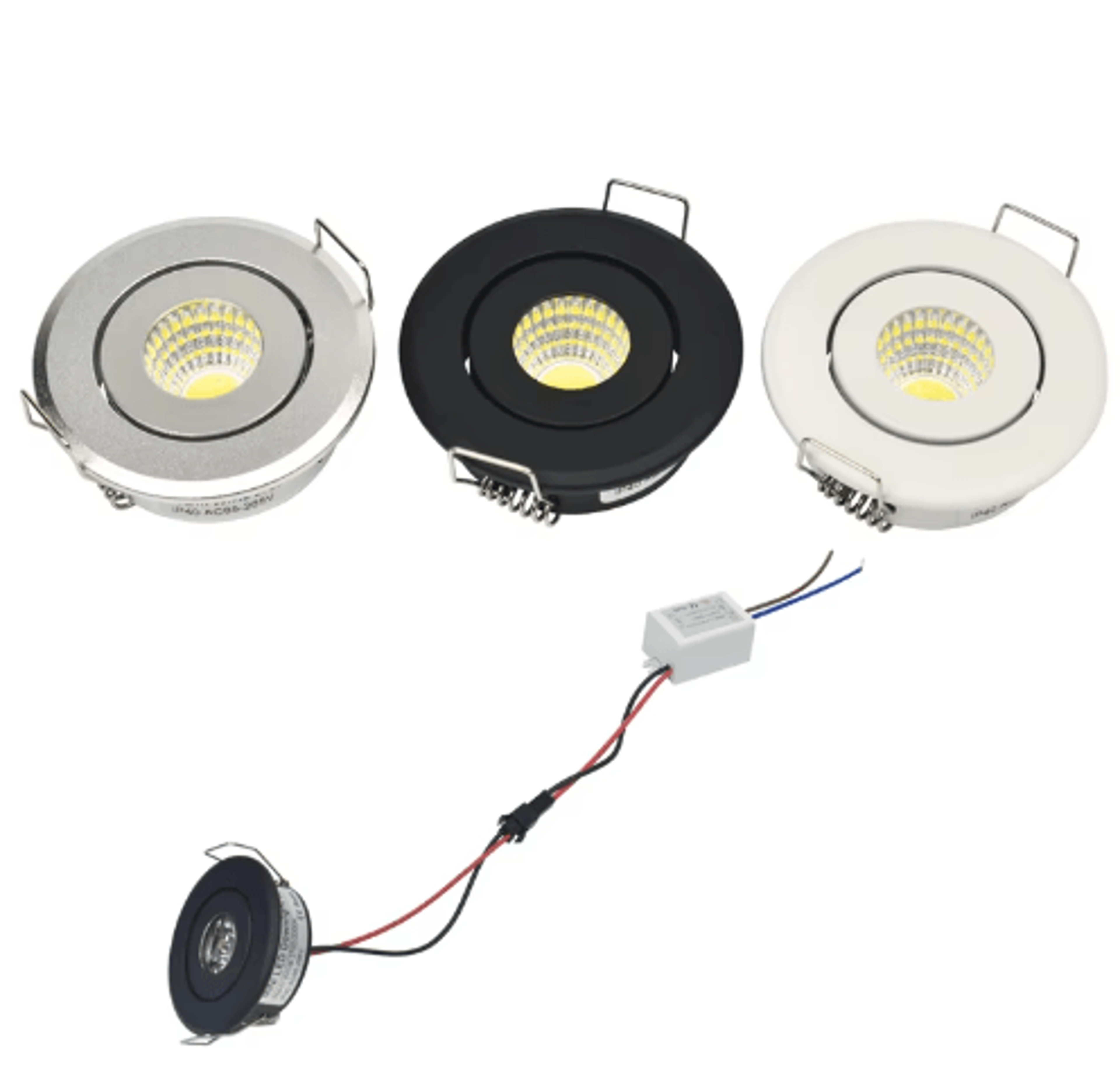 12V 3W Mini COB LED Spotlight  Recessed Cabinet And Showcase Light 0