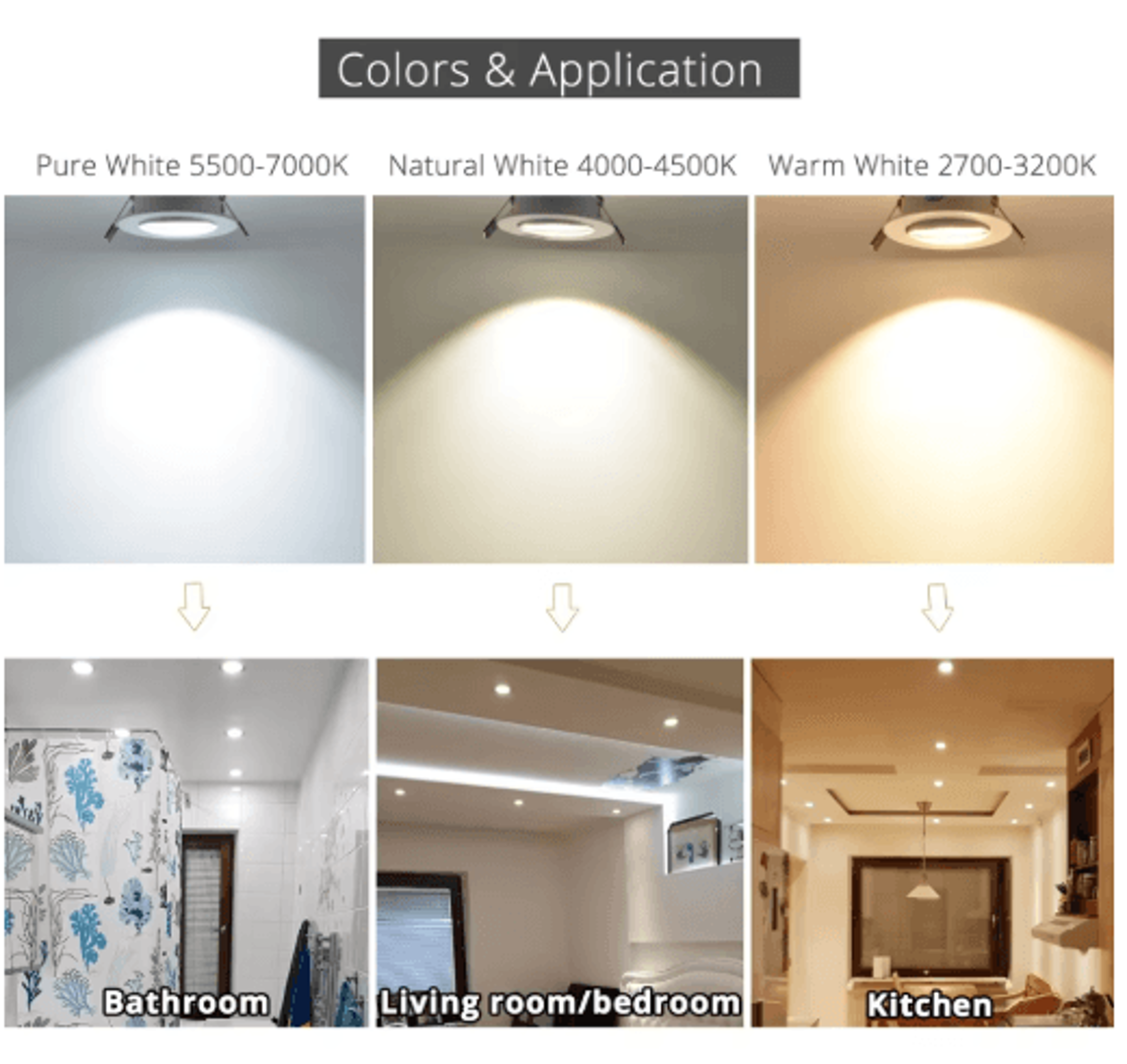 Dimmable LED Recessed Downlight  9W 12W 15W Ceiling Spotlight 1