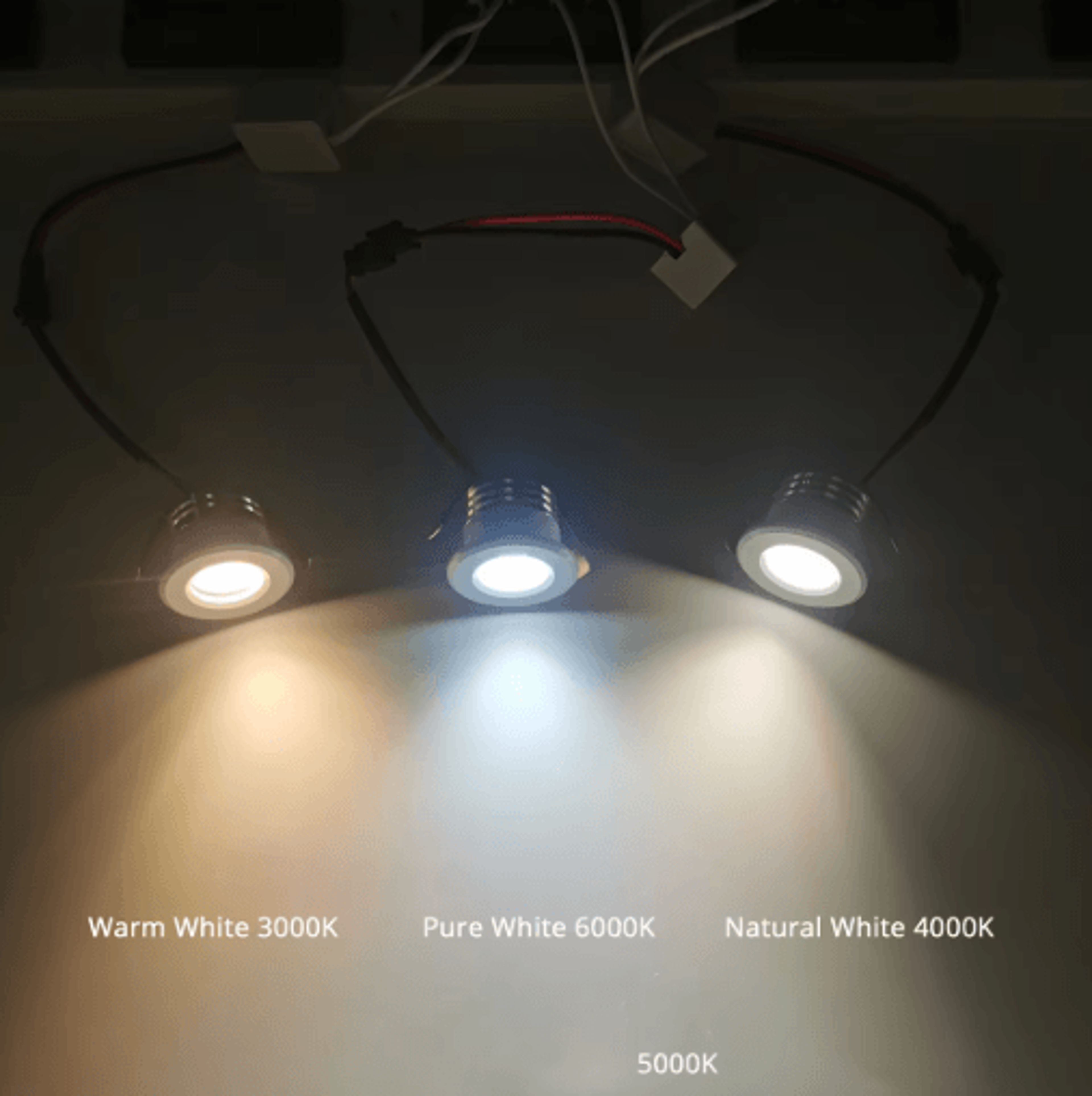 10Pack Mini COB LED Spotlights  3W Recessed Cabinet And Display Lights 2