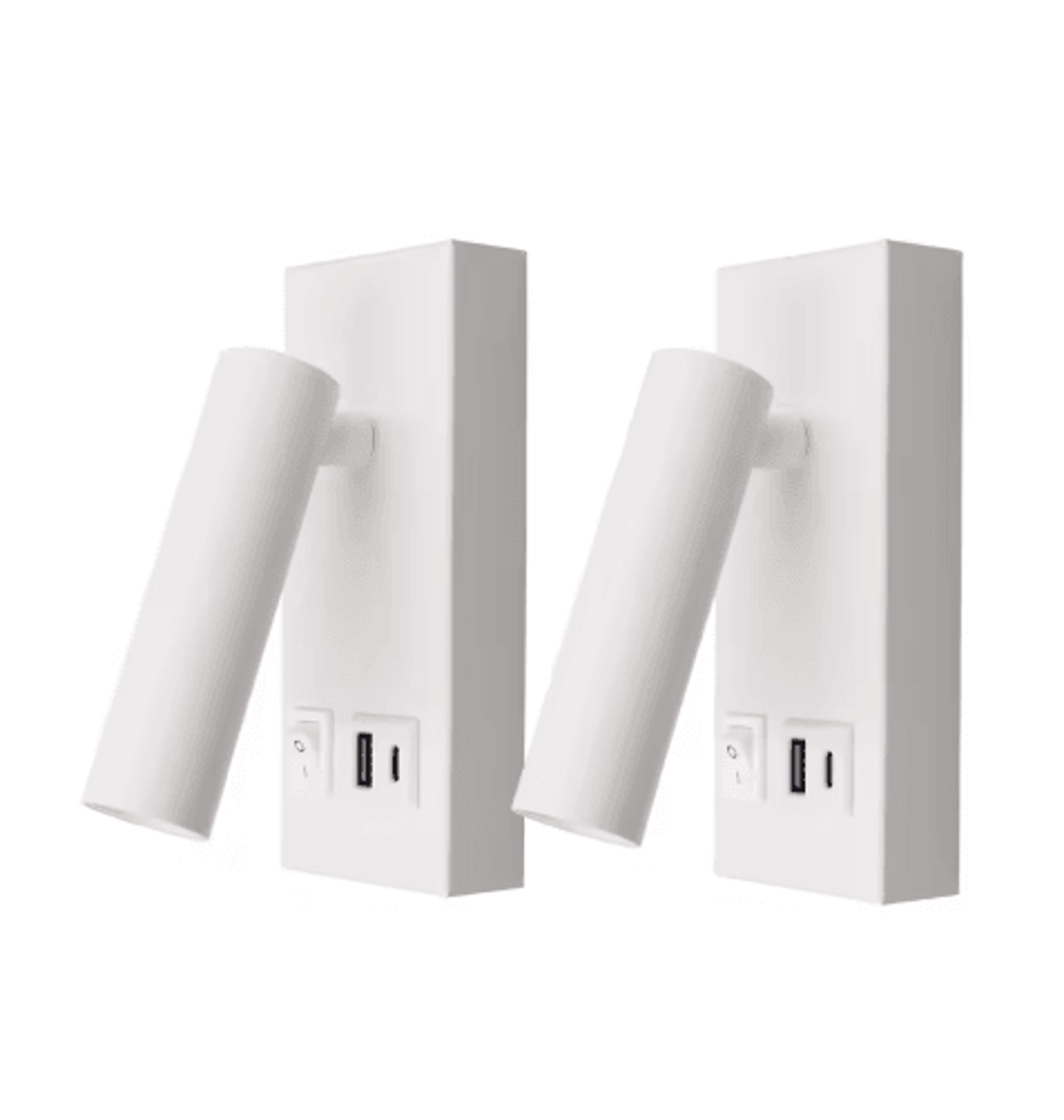 Modern Bedside Reading Wall Lamp  Adjustable Spotlight With USB And TypeC Charging Ports 2