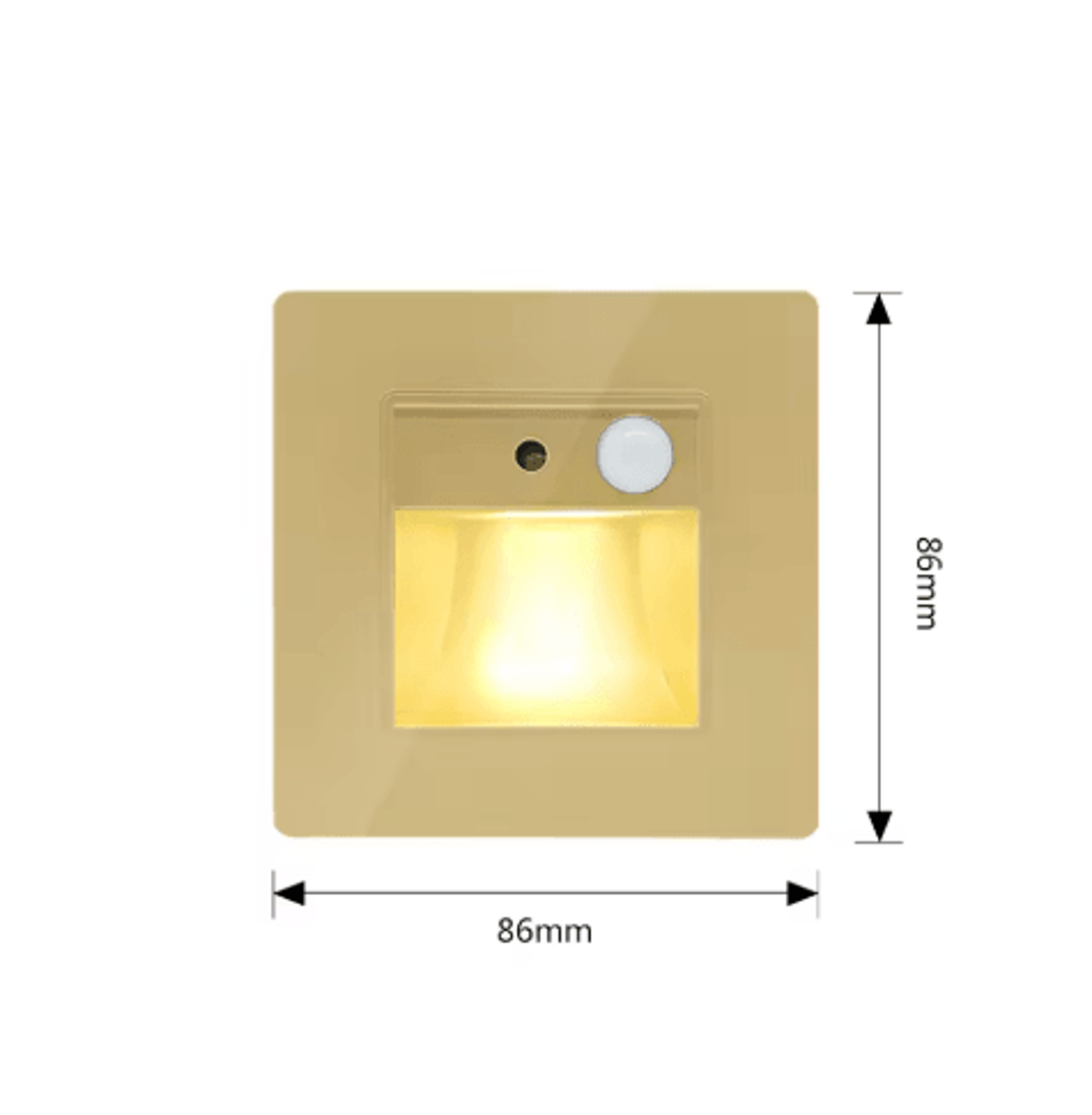LED Motion Sensor Night Light  2W3W Recessed Stair Step Wall Lamp 2