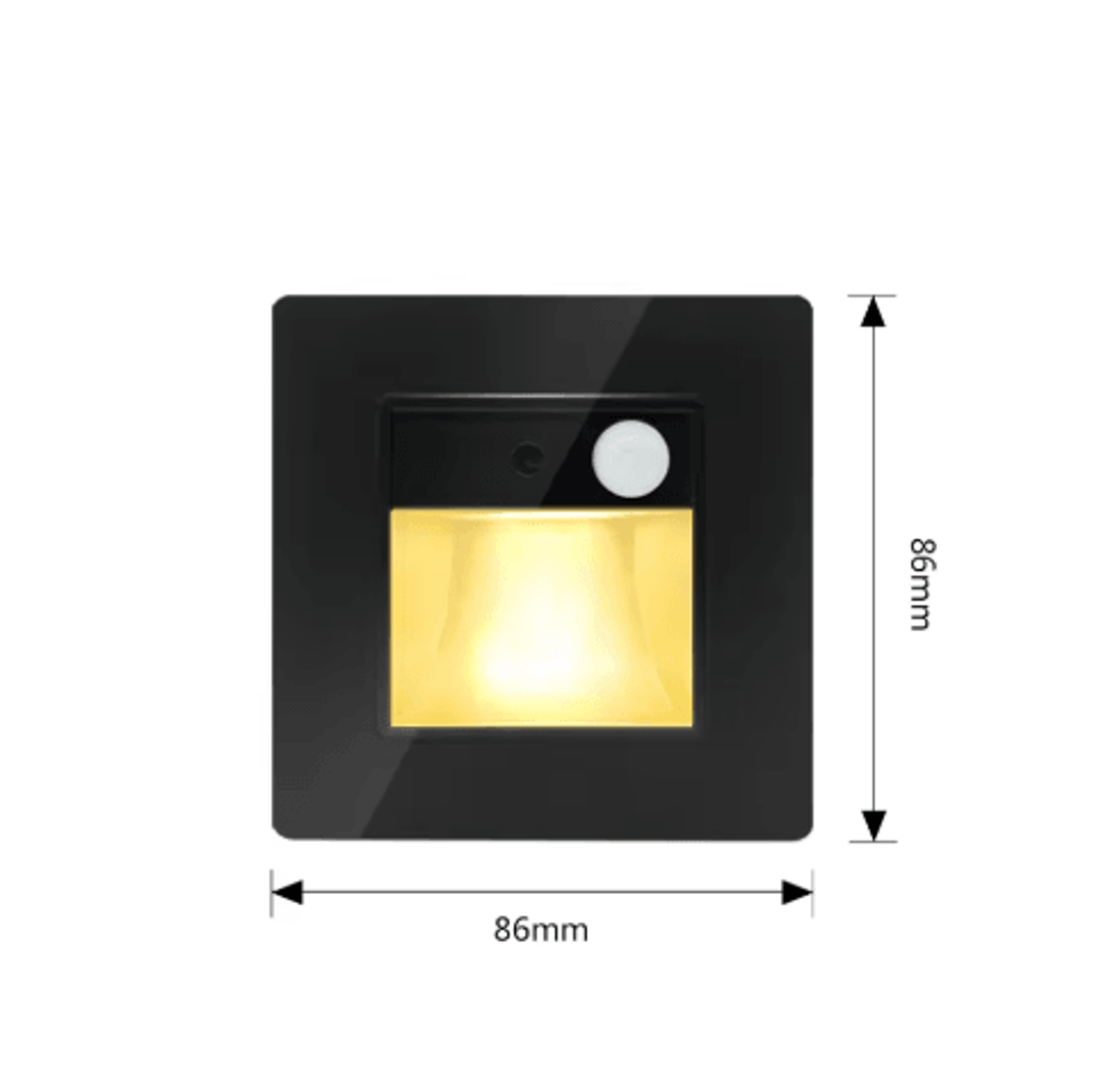 LED Motion Sensor Night Light  2W3W Recessed Stair Step Wall Lamp 6