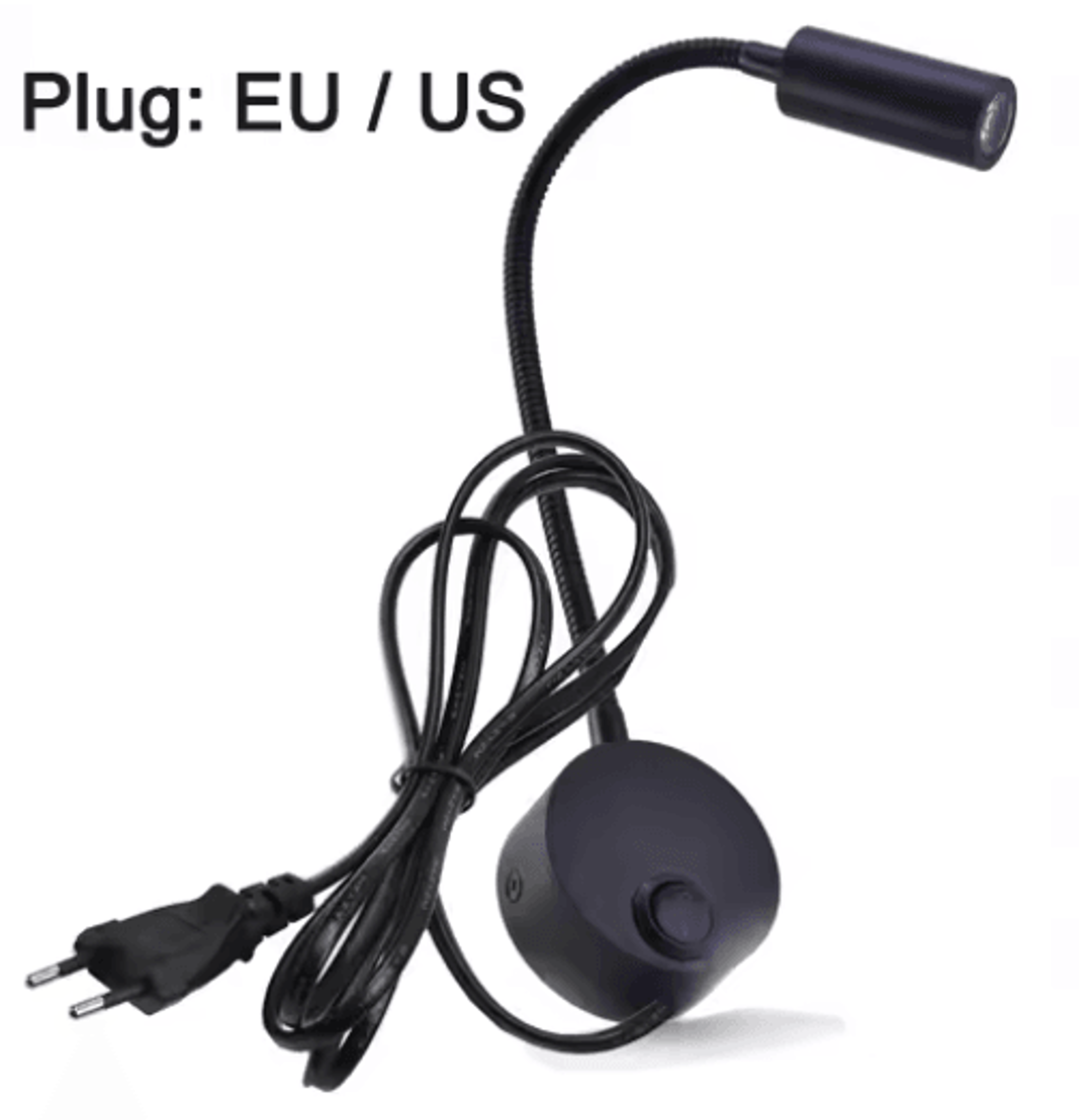 3W Flexible LED Wall Reading Lamp  Modern Bedside Light With Switch 1