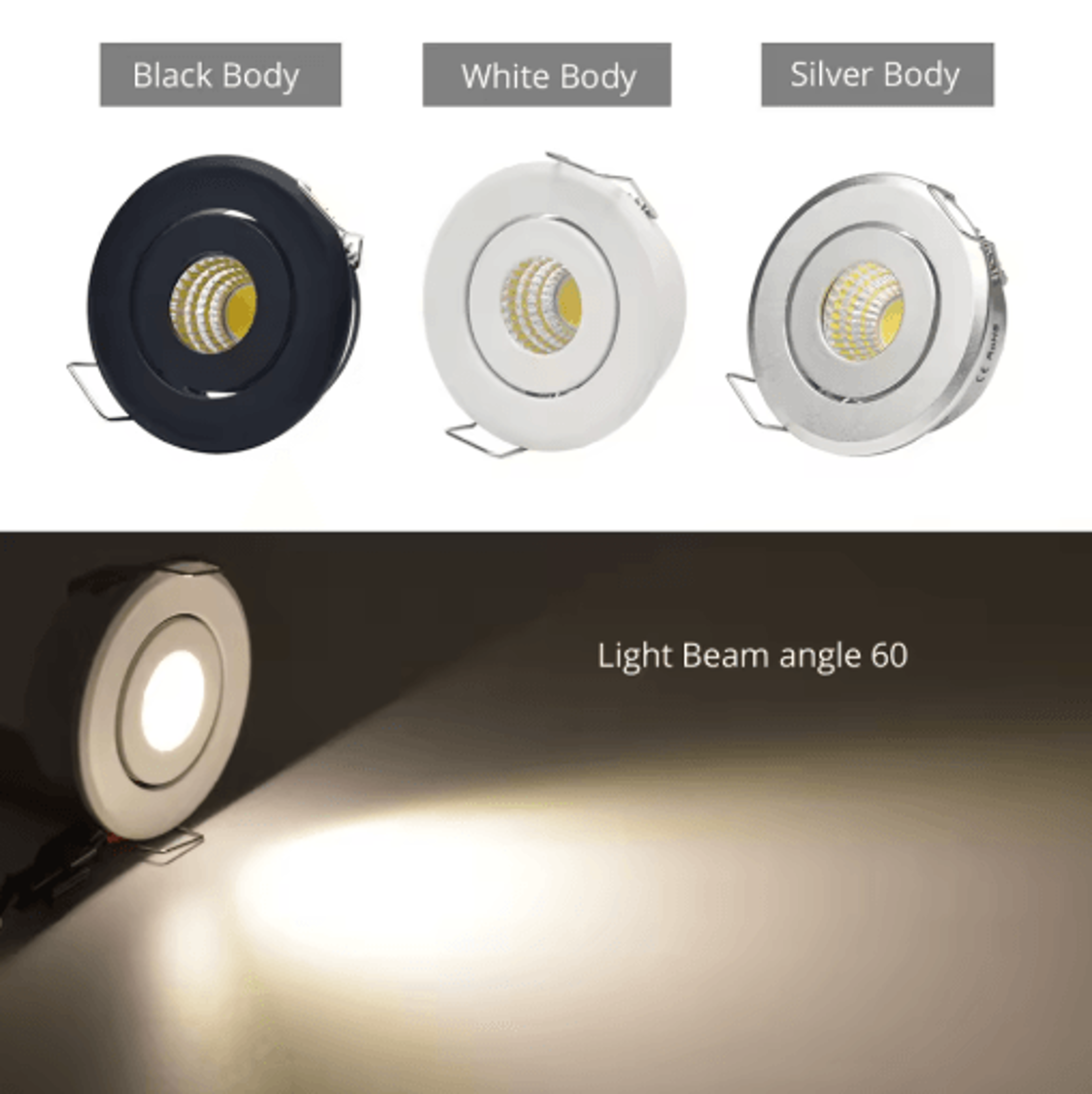 10PCS Mini LED Recessed Downlights  1W3W Aluminum Ceiling Spotlights 0