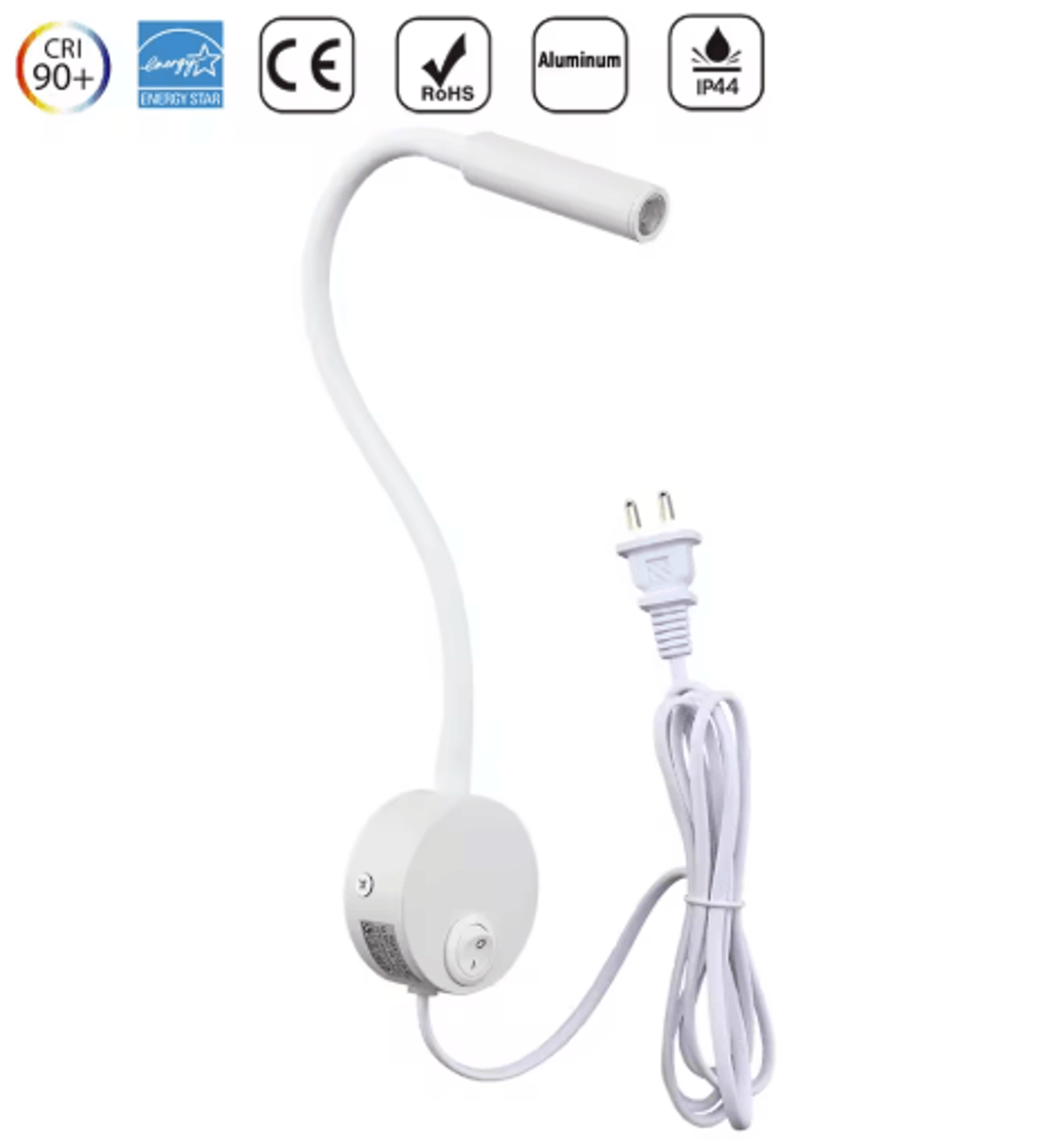 Nordic LED Wall Spotlight  Modern PlugIn Reading Lamp For Bedroom 0