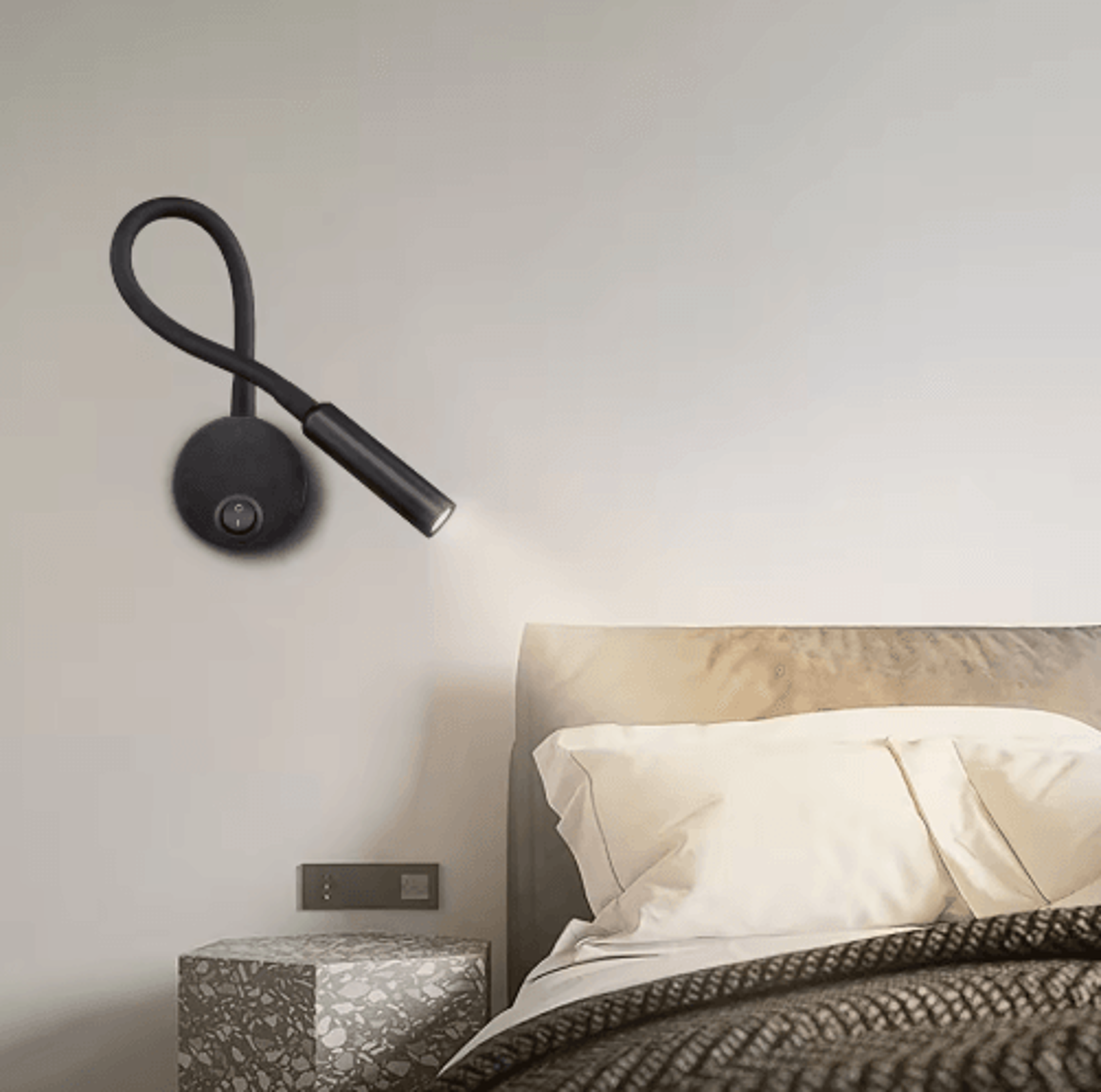 Nordic LED Wall Spotlight  Modern PlugIn Reading Lamp For Bedroom 12