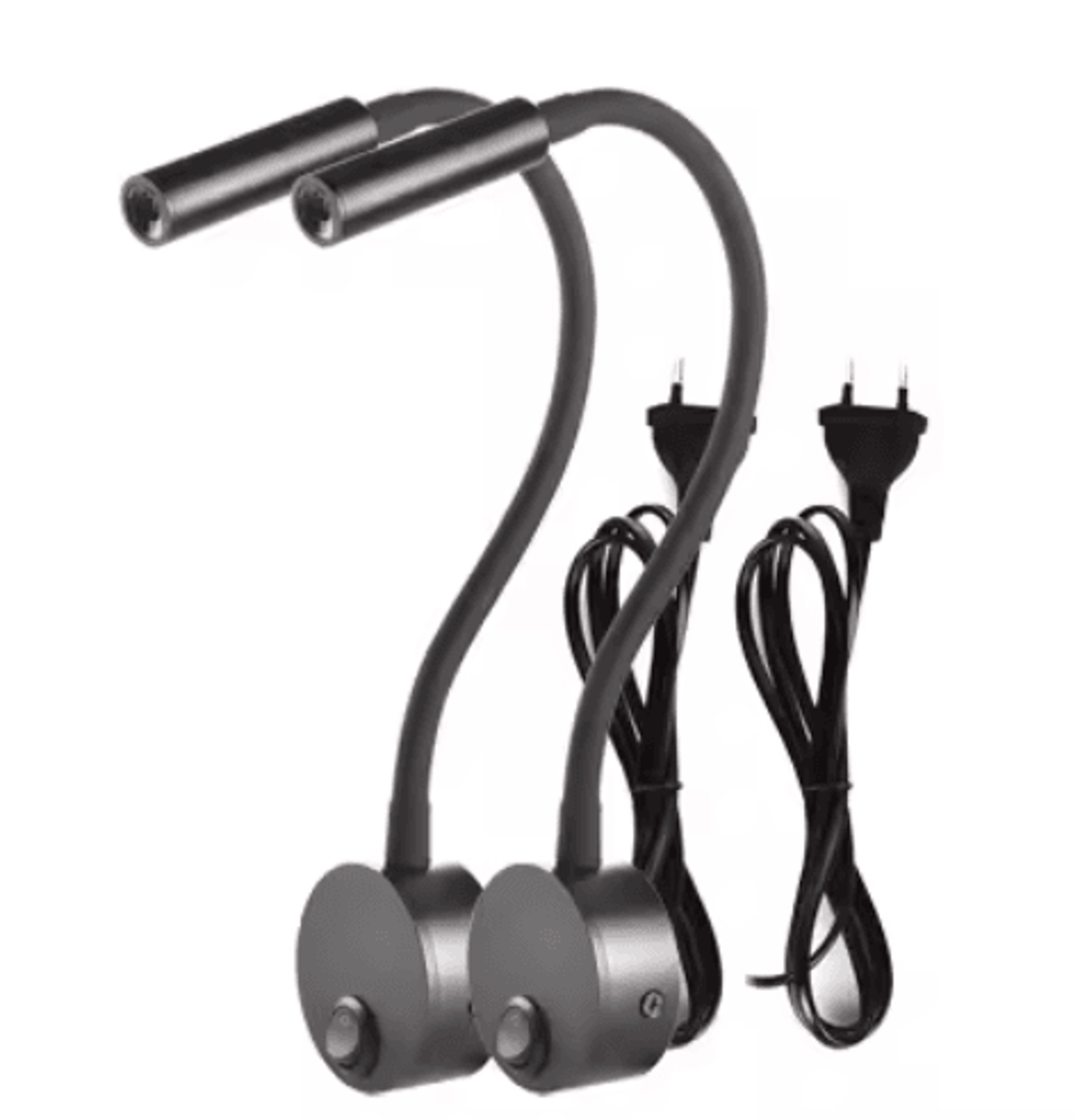2PCS 3W LED Wall Reading Lamps  Modern Bedside Spotlights With EUUS Plug 1