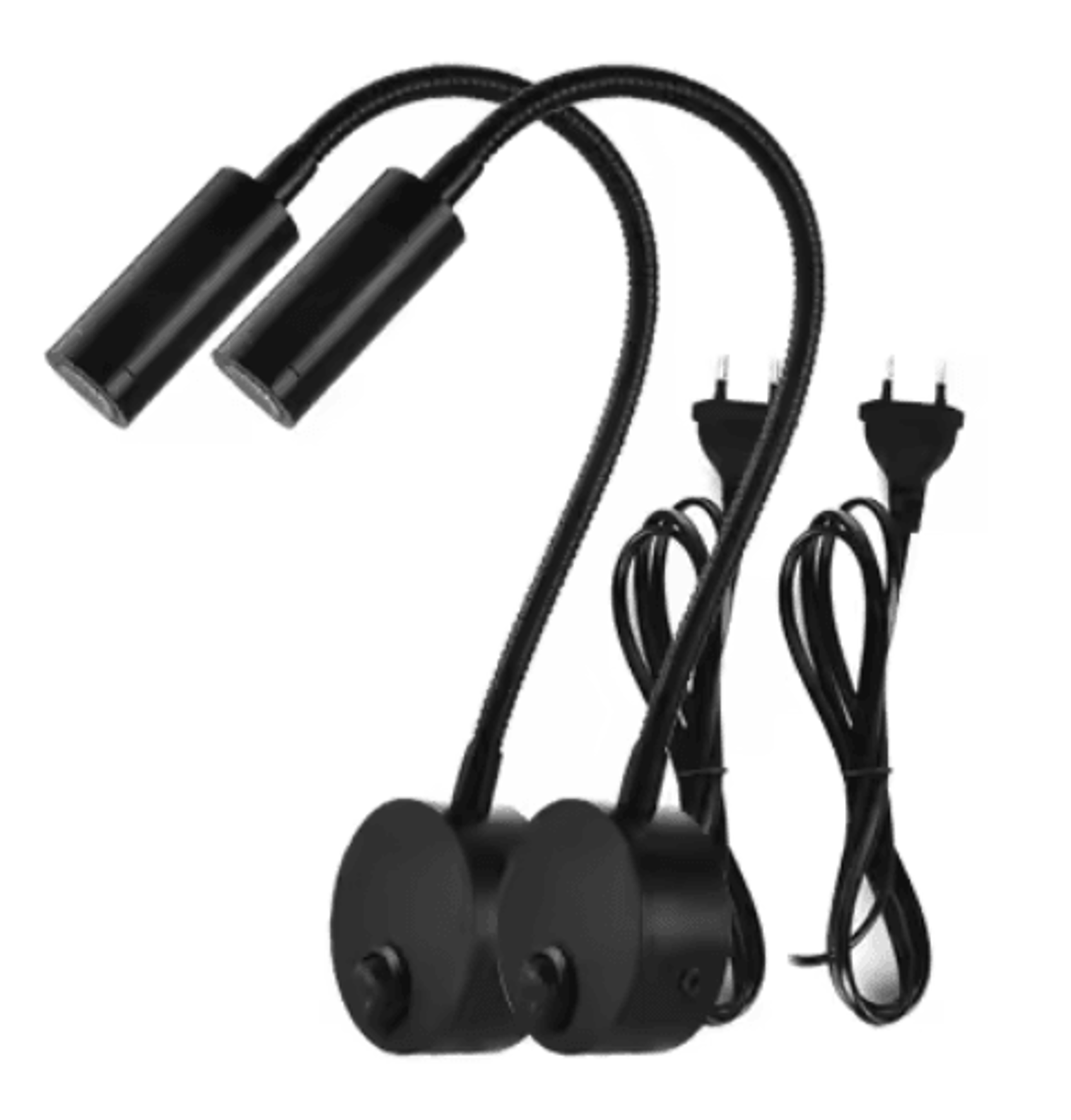 2PCS 3W LED Wall Reading Lamps  Modern Bedside Spotlights With EUUS Plug 3