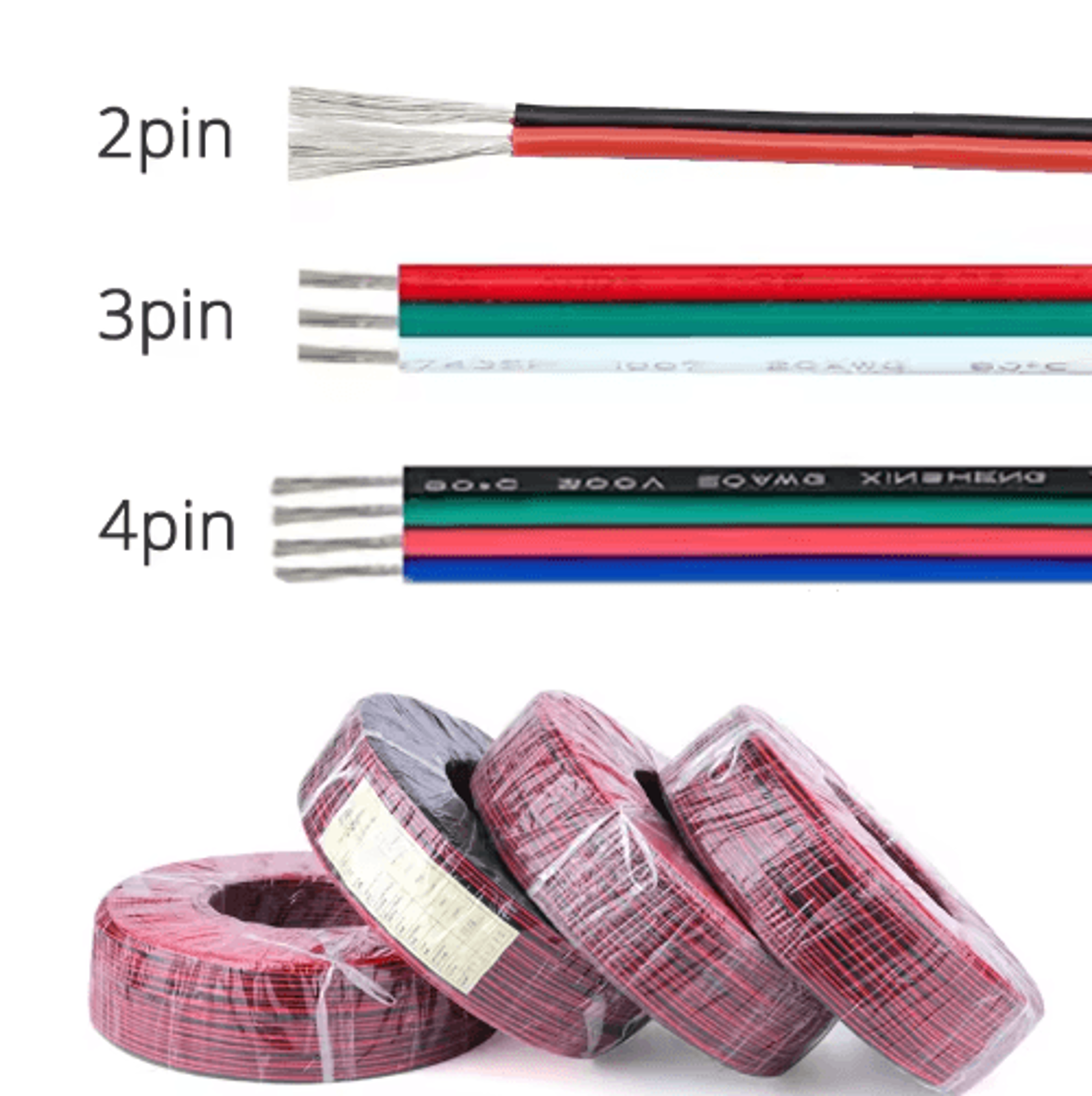 20AWG LED Strip Extension Cable  234 Pin Wire For 12V24V Lighting 0