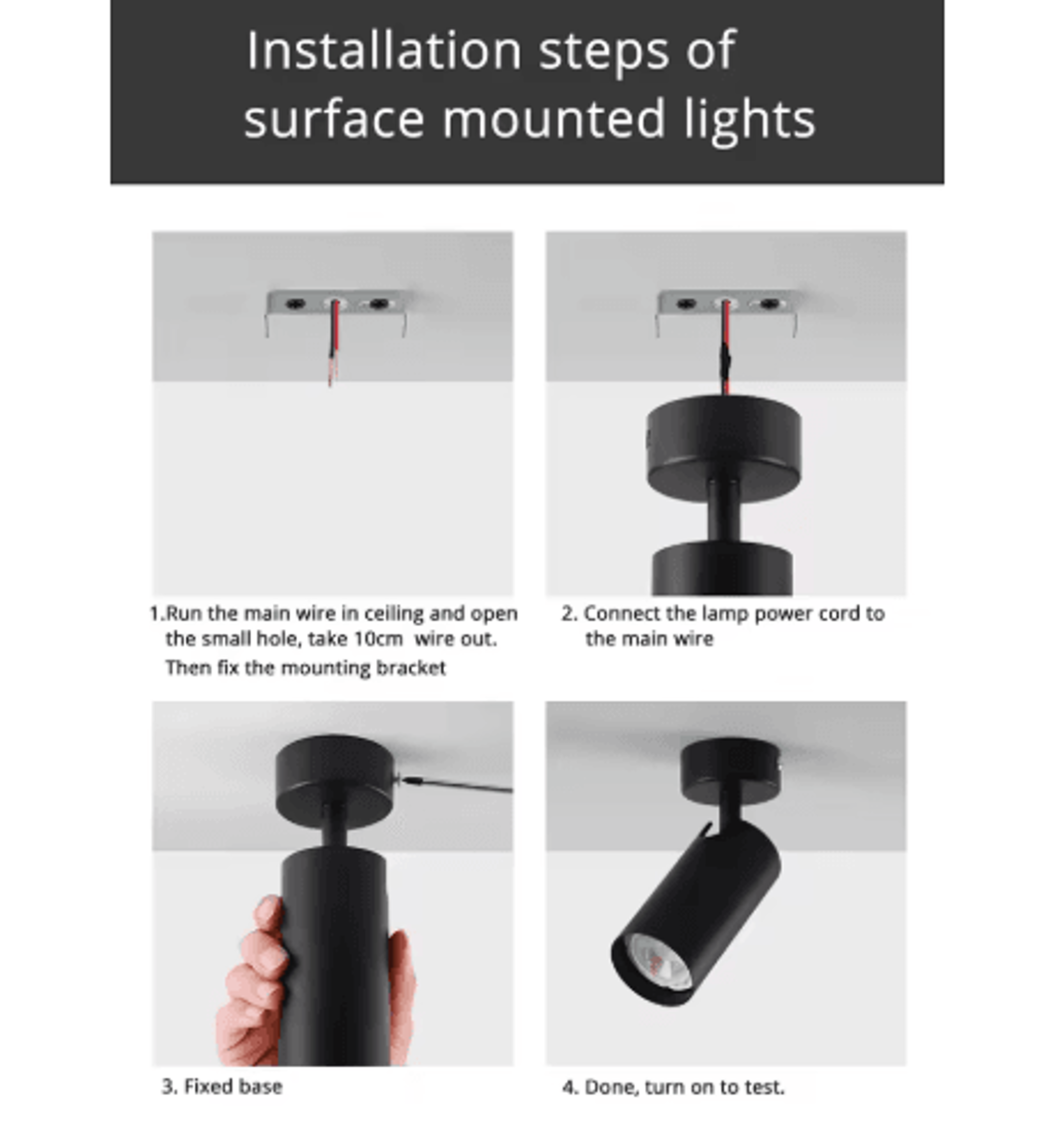 5W GU10 LED Track Spotlight  Adjustable Ceiling Rail Light Fixture 9