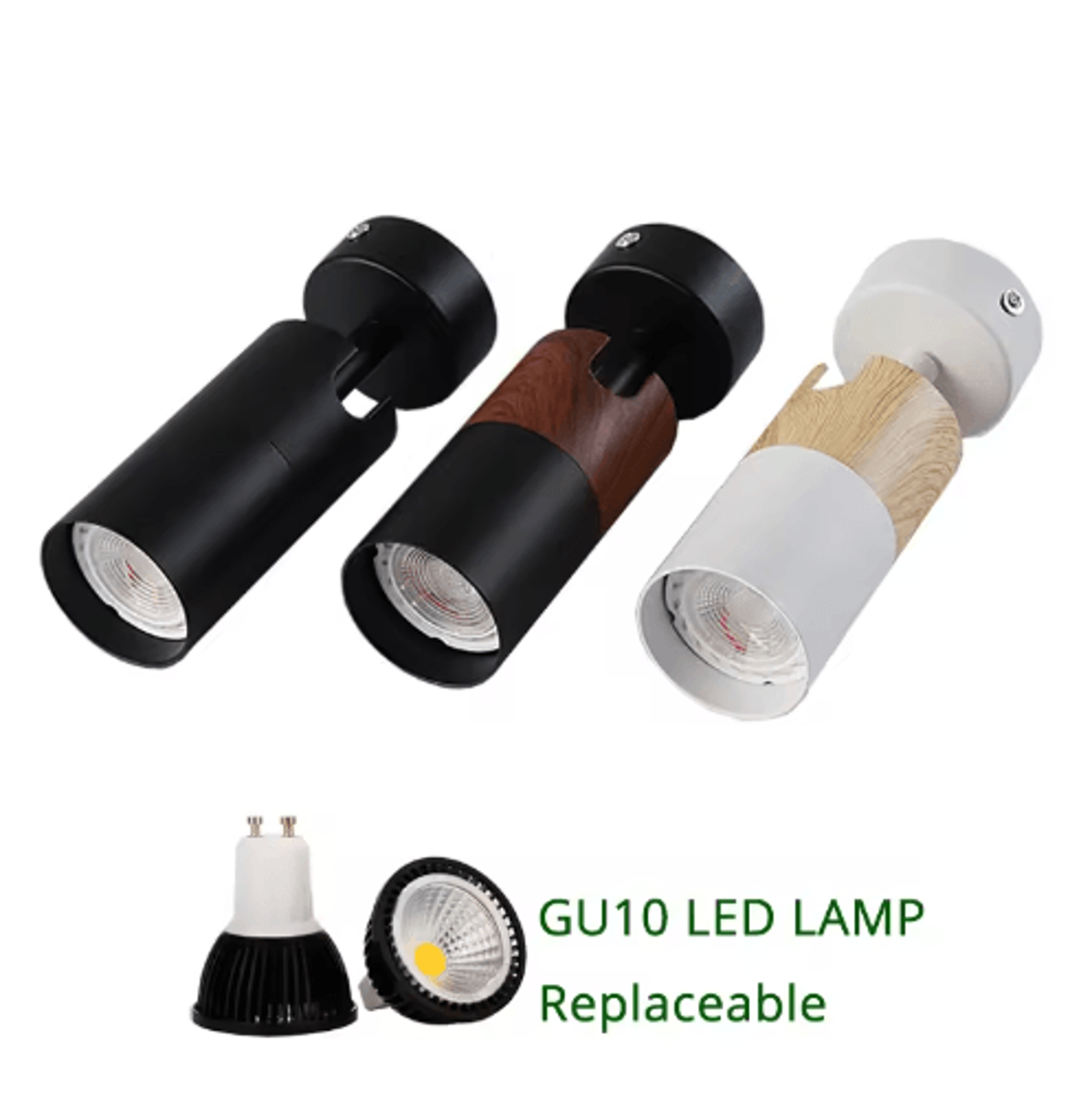 5W GU10 LED Track Spotlight  Adjustable Ceiling Rail Light Fixture 0