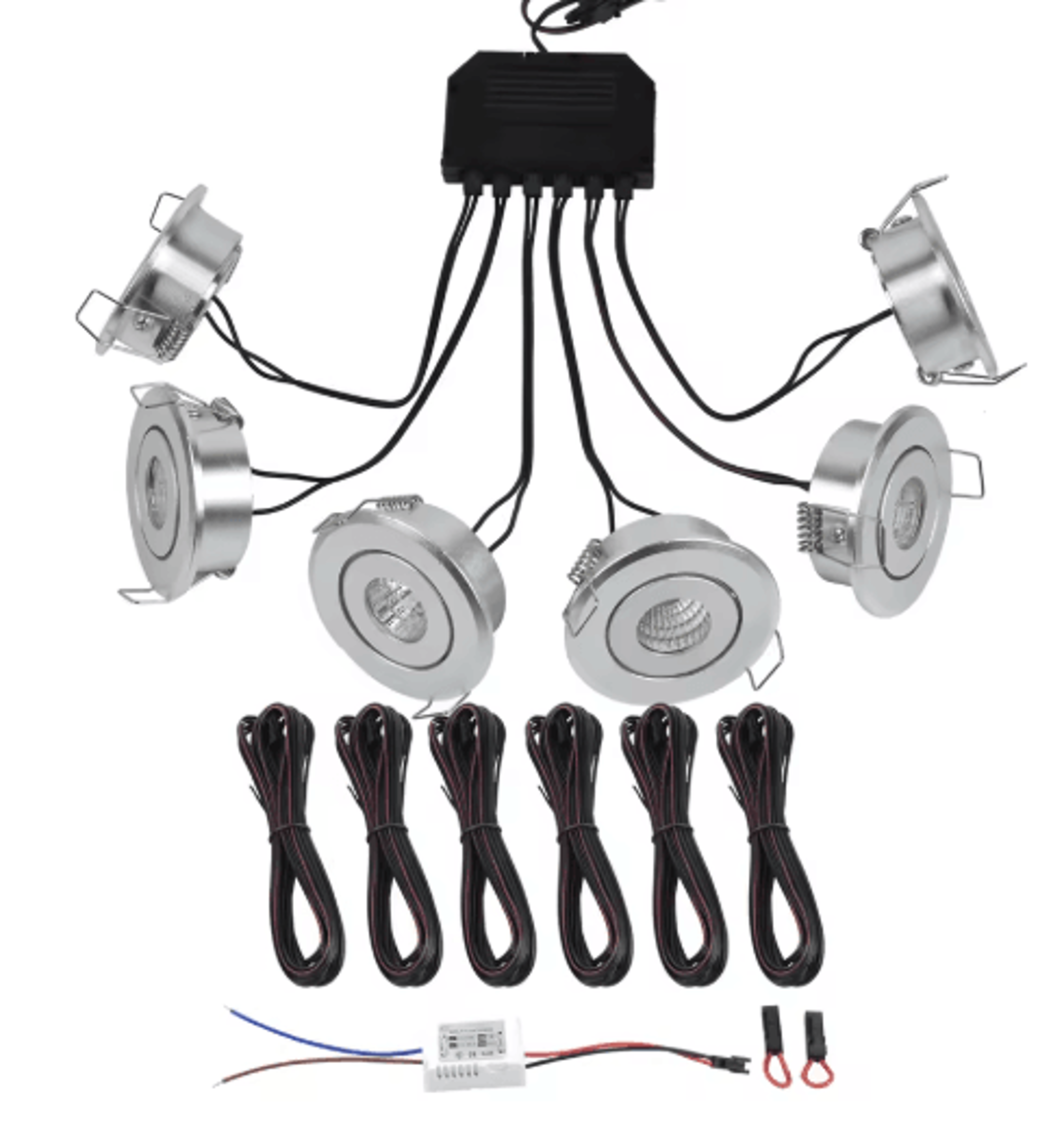 6PCS 3W COB LED Recessed Downlights  Dimmable Mini Spotlights With Remote 10