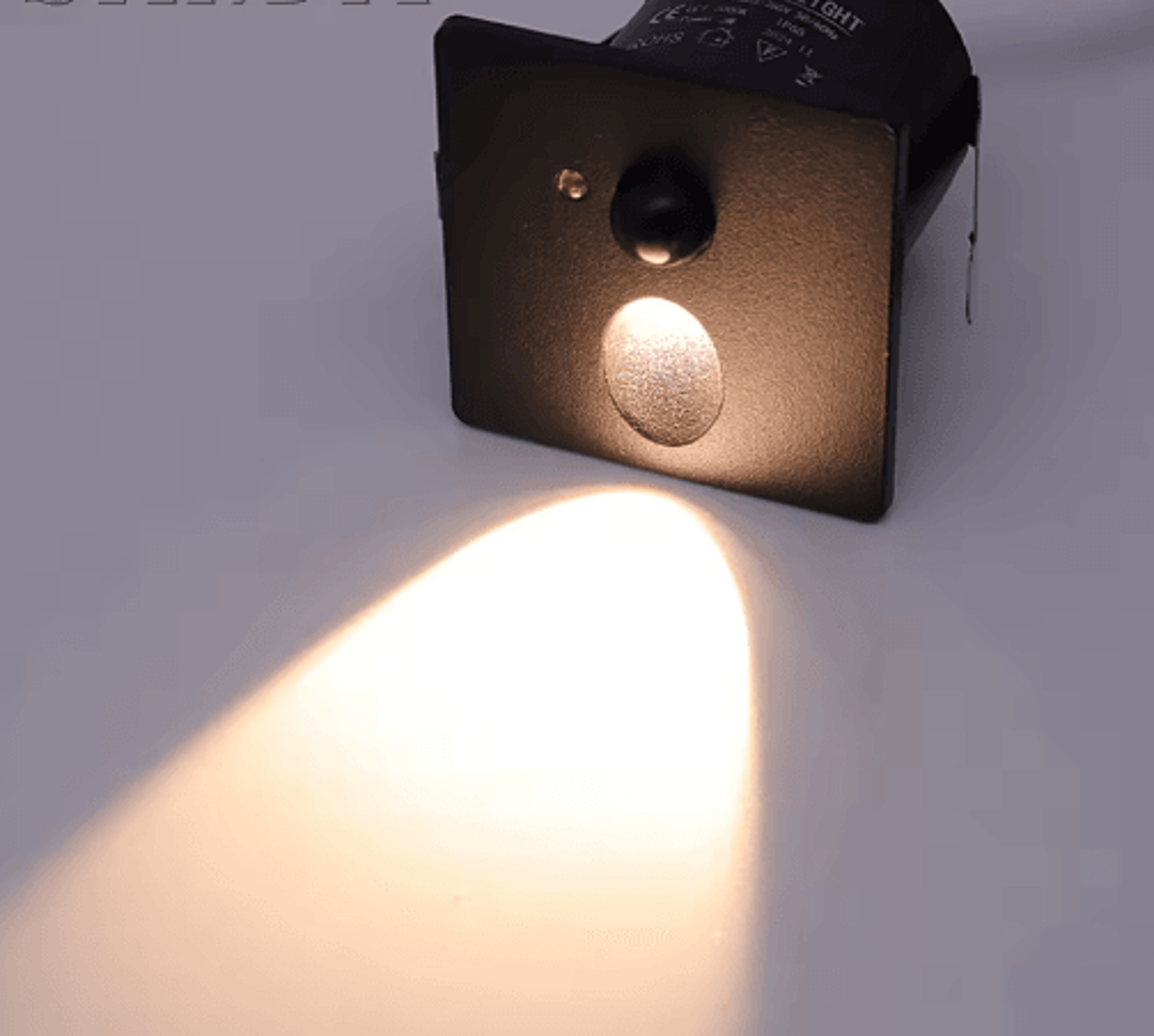 1W LED Motion Sensor Stair Light  Round Recessed Wall Night Lamp 0