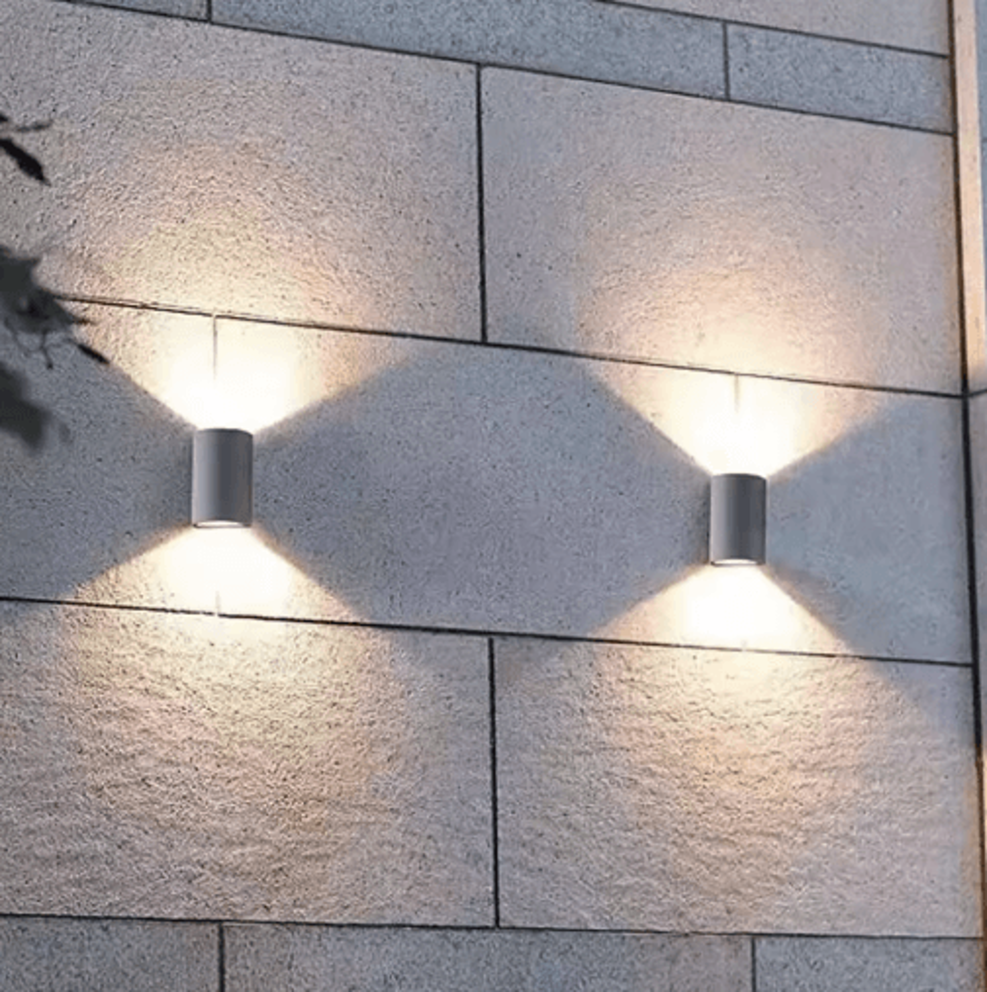 Waterproof Outdoor Up Down Wall Light  Dual Head Garden Sconce 1