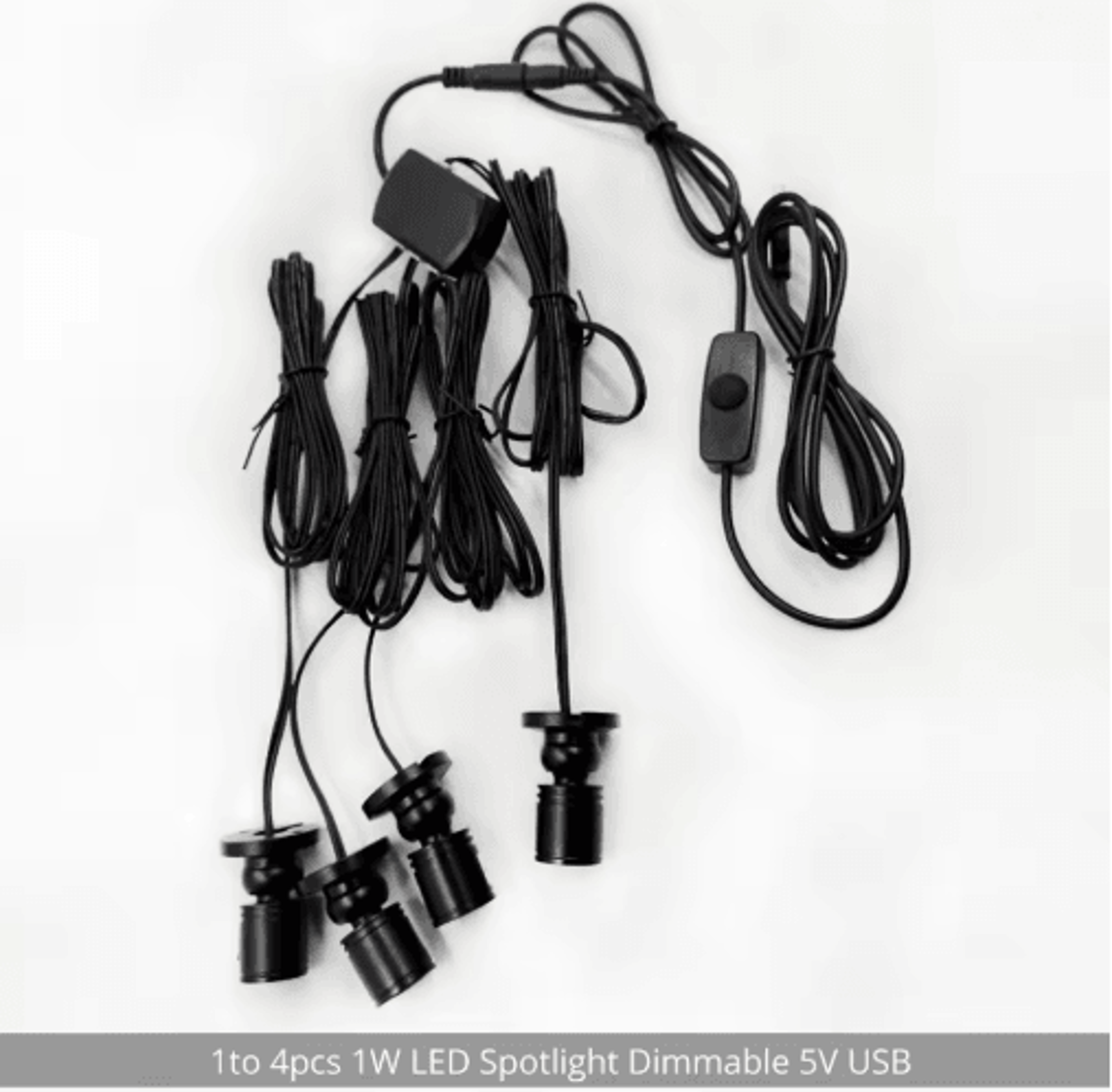 Mini 1W USB LED Spotlights  Dimmable 5V Cabinet And Display Lights 2