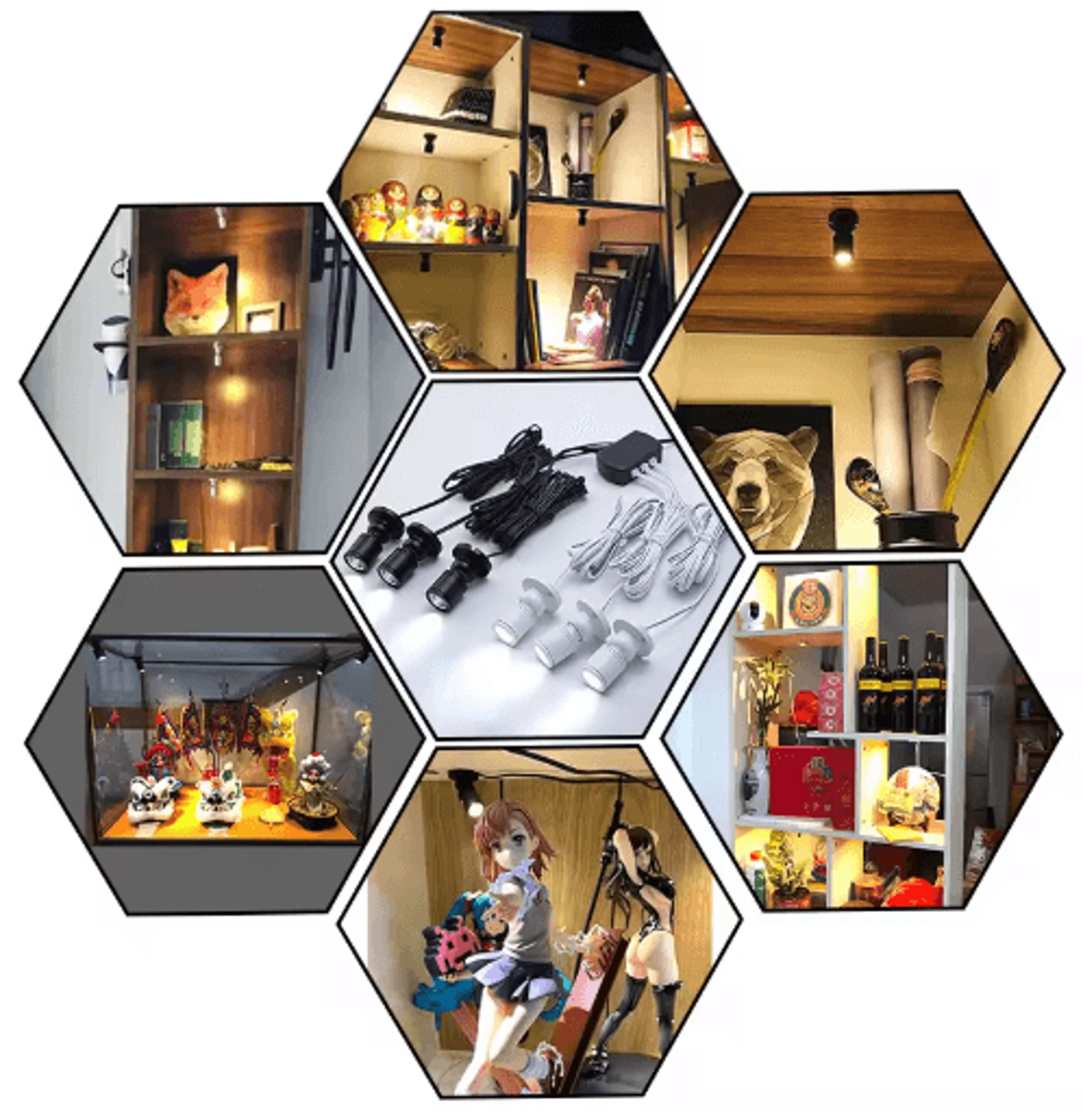 Mini 1W USB LED Spotlights  Dimmable 5V Cabinet And Display Lights 4