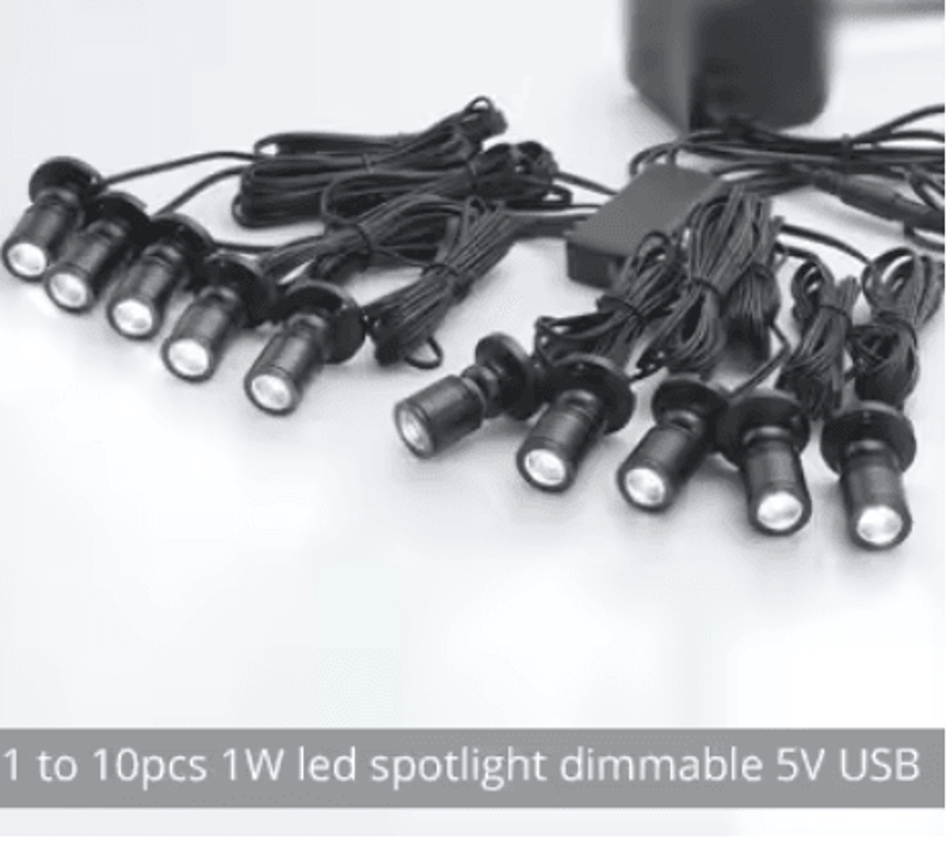 Mini 1W USB LED Spotlights  Dimmable 5V Cabinet And Display Lights 1