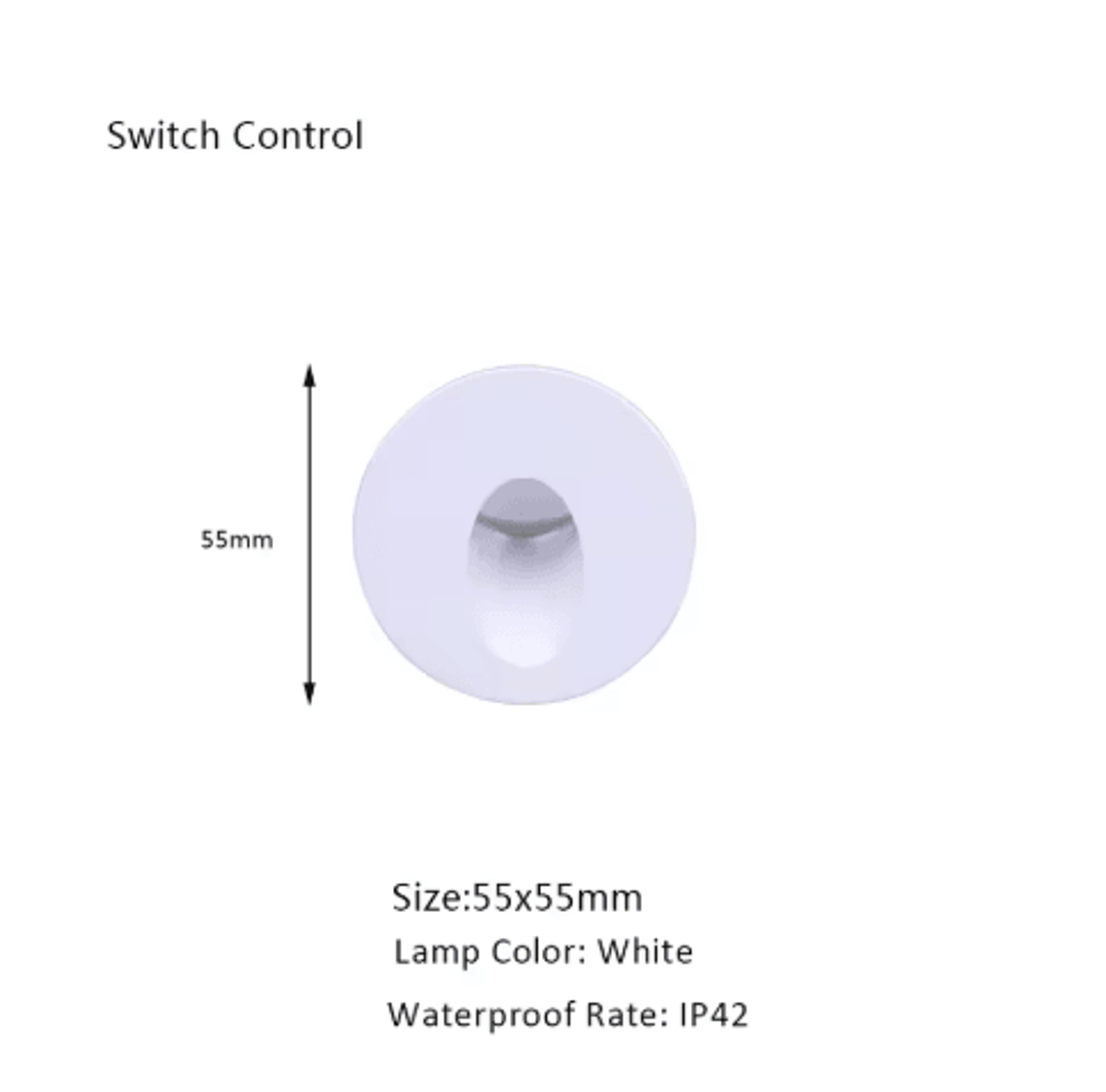 LED Motion Sensor Stair Light  Recessed White Wall Lamp In Round Or Square Design 7