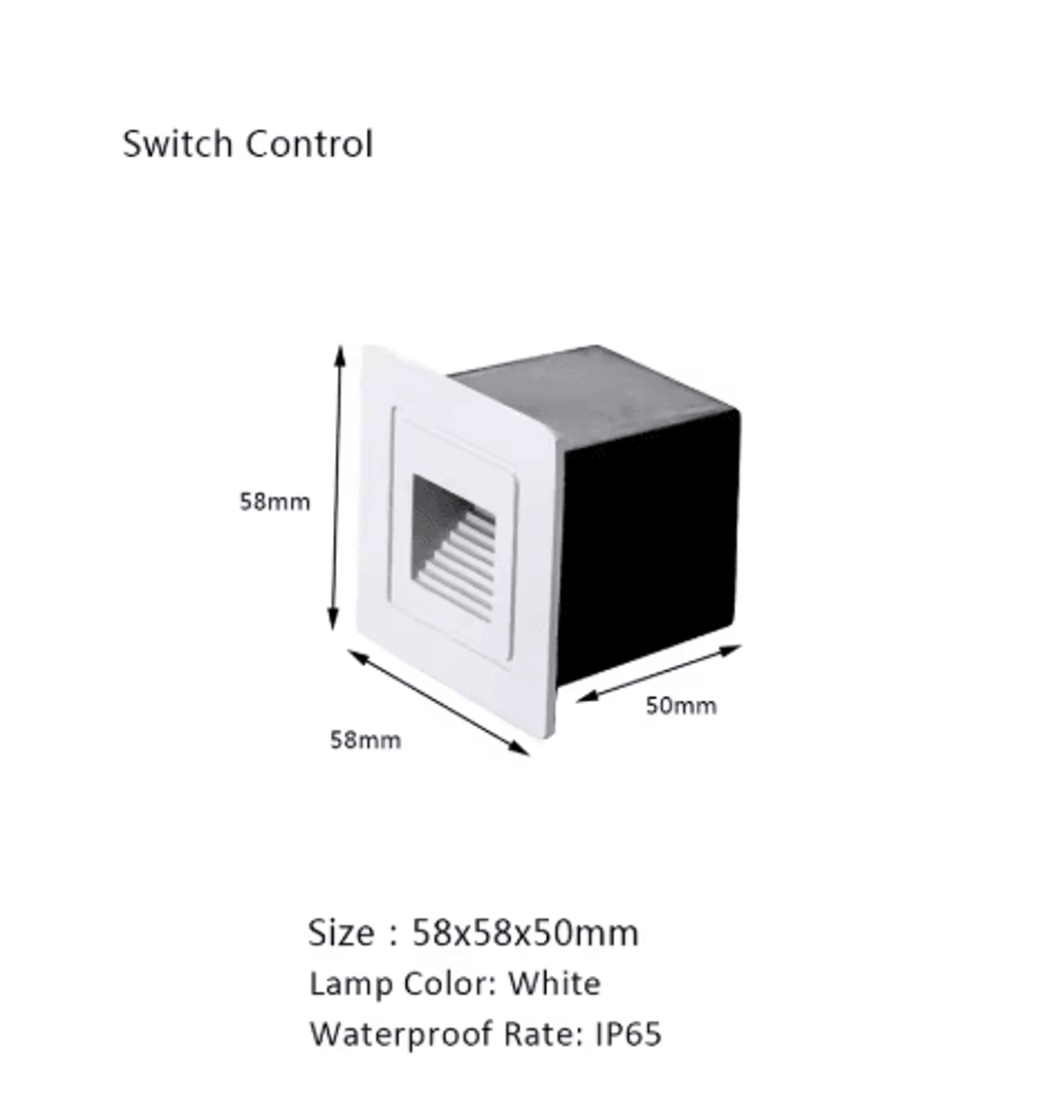 LED Motion Sensor Stair Light  Recessed White Wall Lamp In Round Or Square Design 12