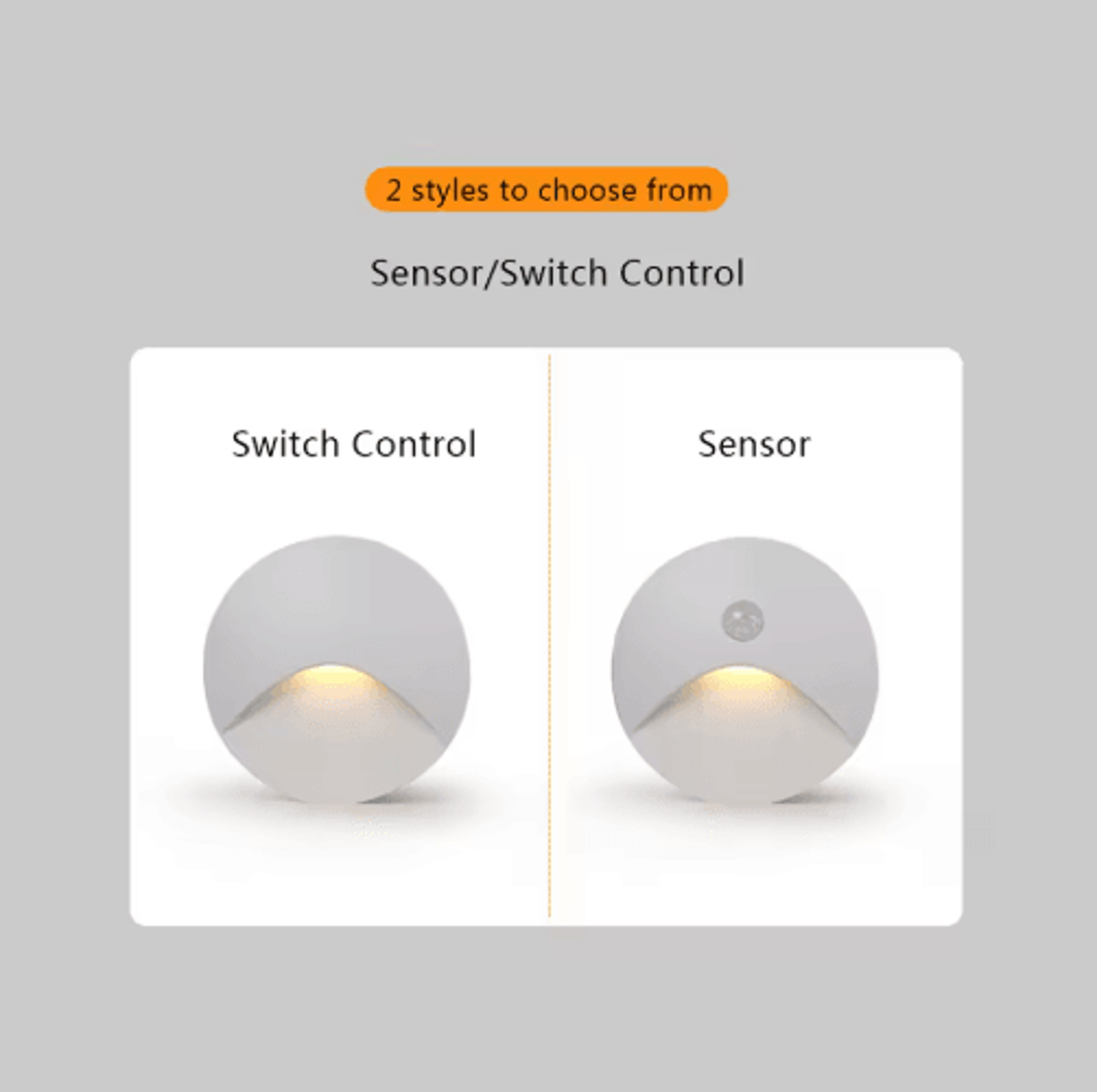 LED Motion Sensor Stair Light  Recessed White Wall Lamp In Round Or Square Design 14