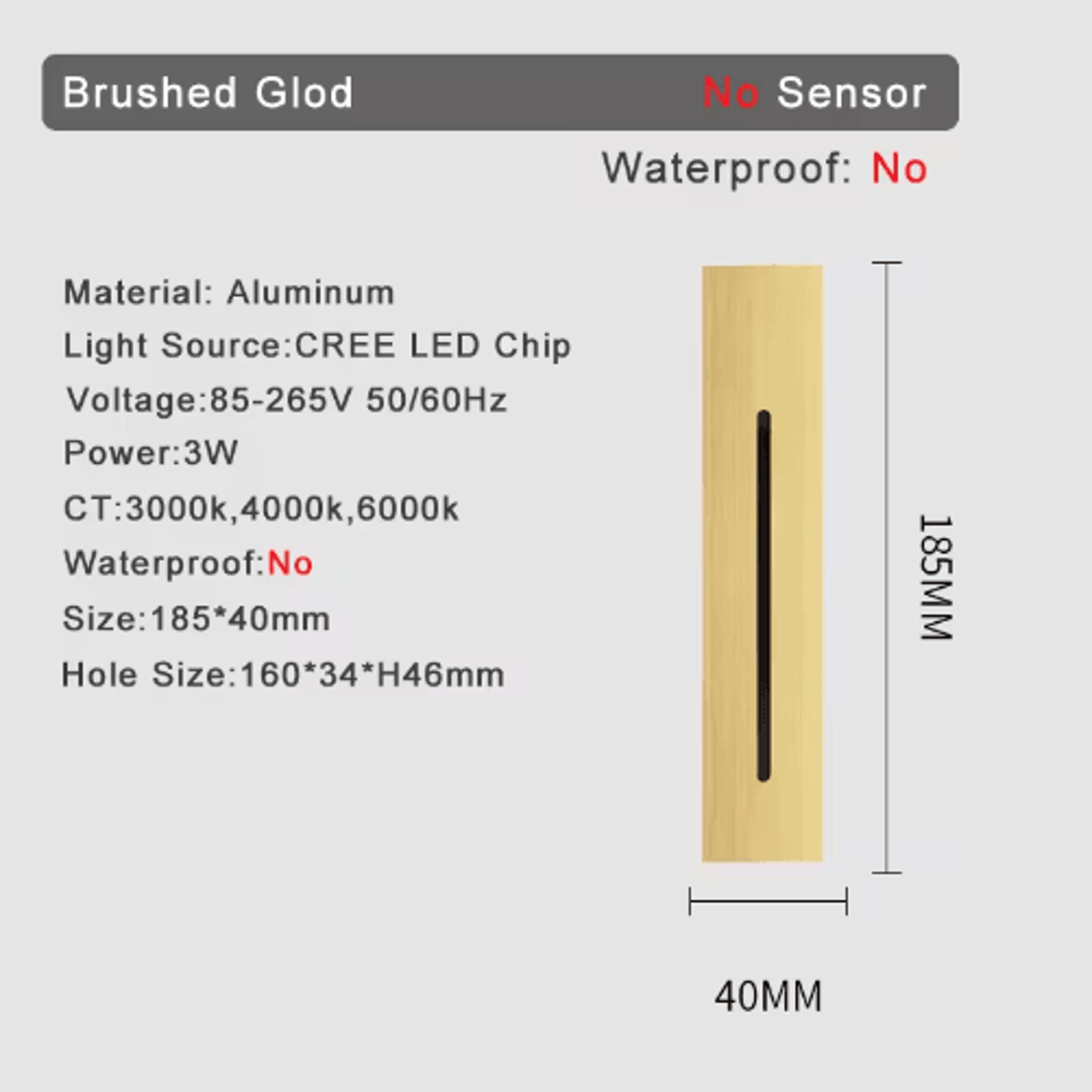 3W Smart LED Motion Sensor Stair Light  Recessed Wall Night Lamp 8