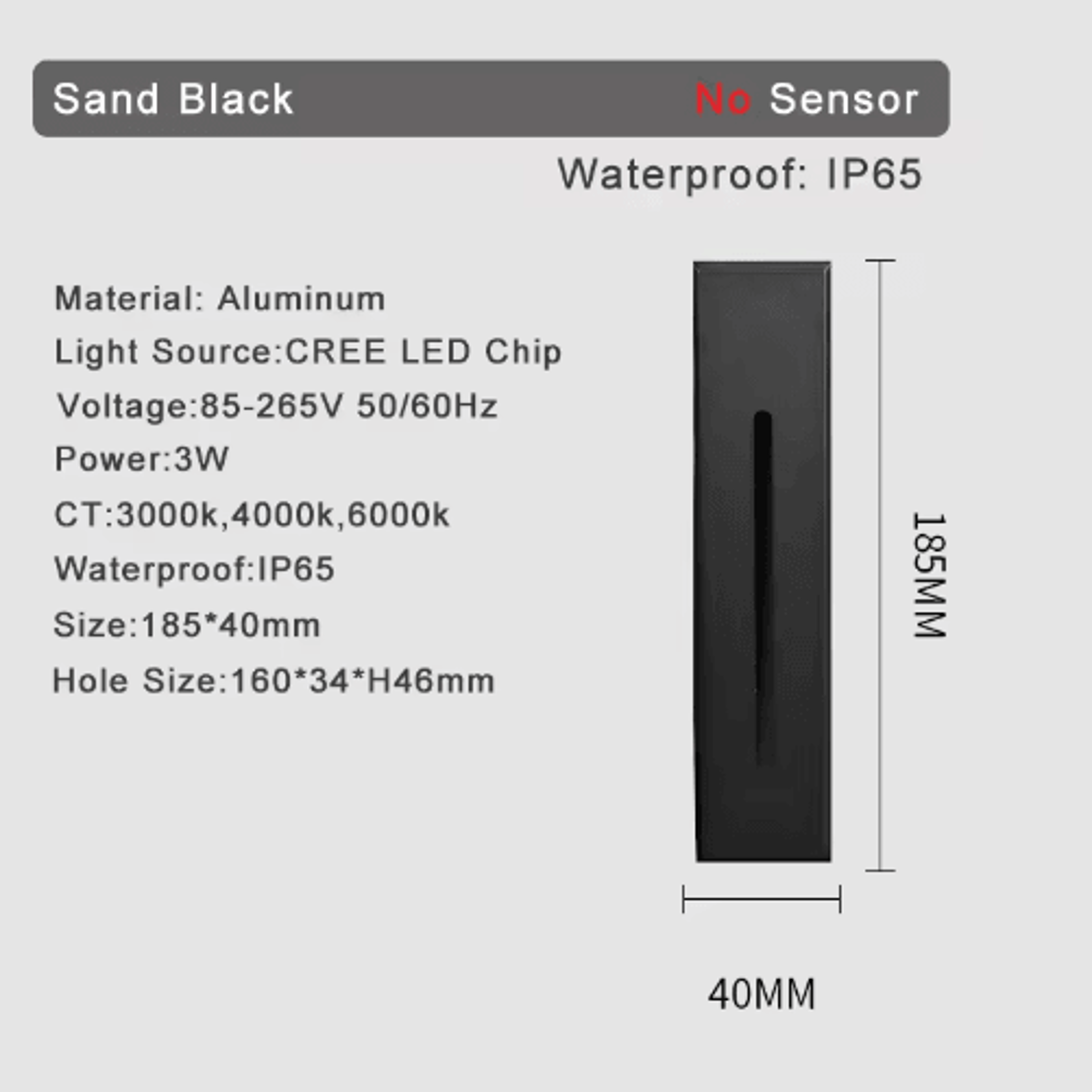 3W Smart LED Motion Sensor Stair Light  Recessed Wall Night Lamp 14