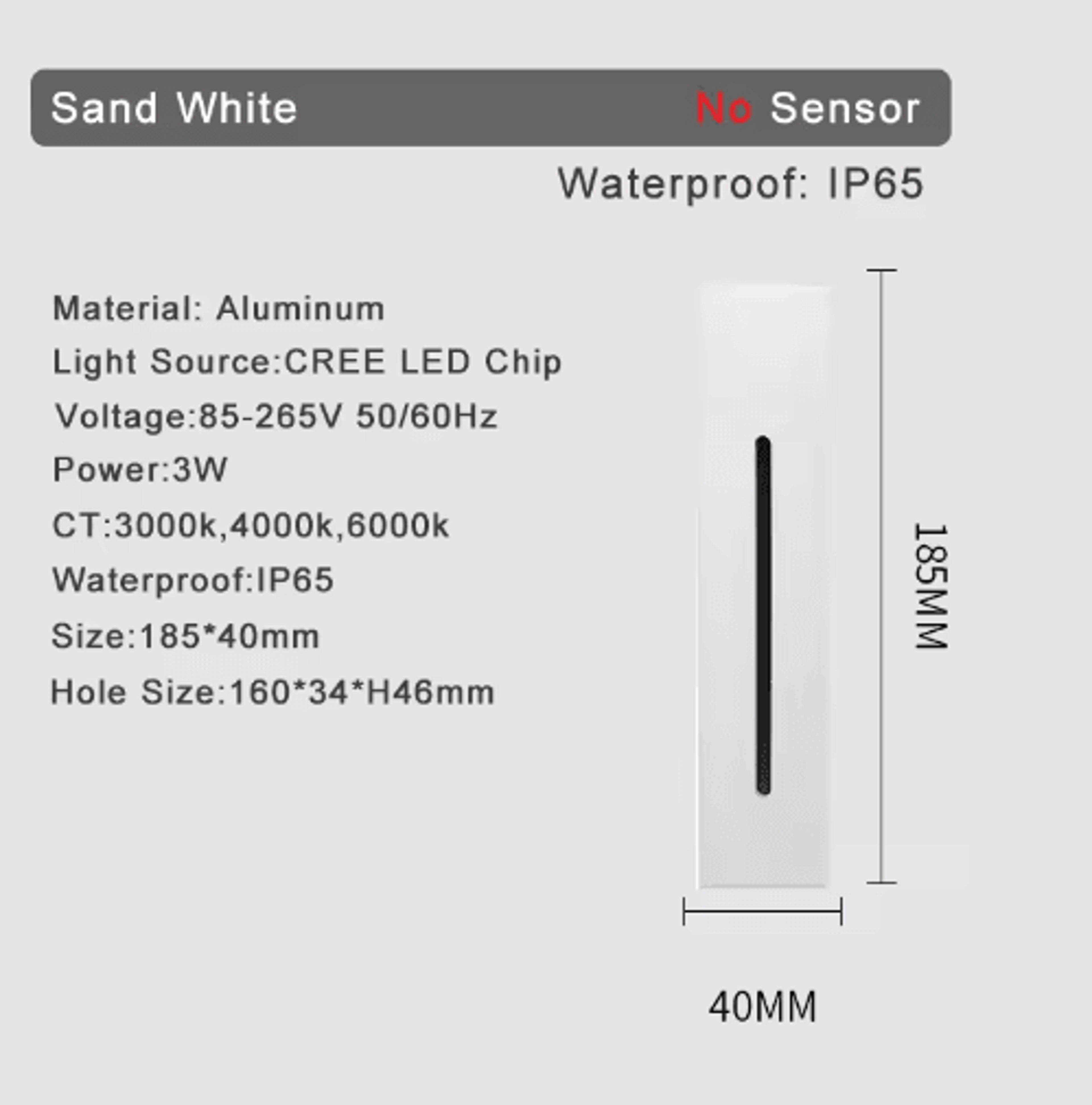 3W Smart LED Motion Sensor Stair Light  Recessed Wall Night Lamp 12