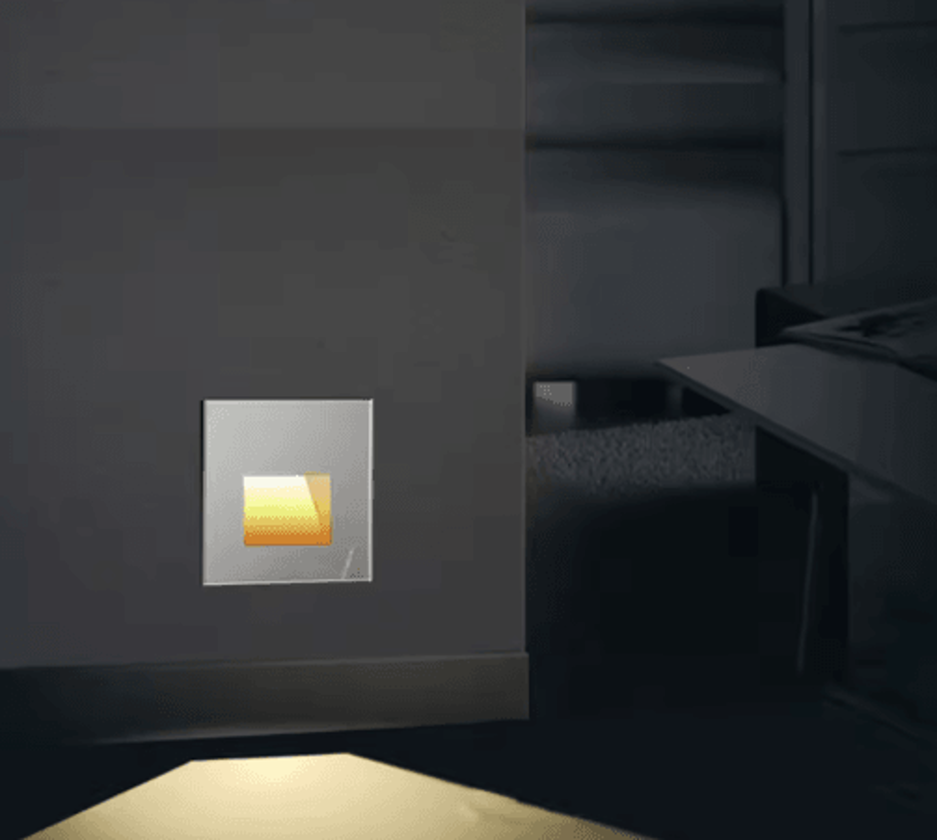 LED Radar Motion Sensor Stair Light  Recessed White Wall Night Lamp 13