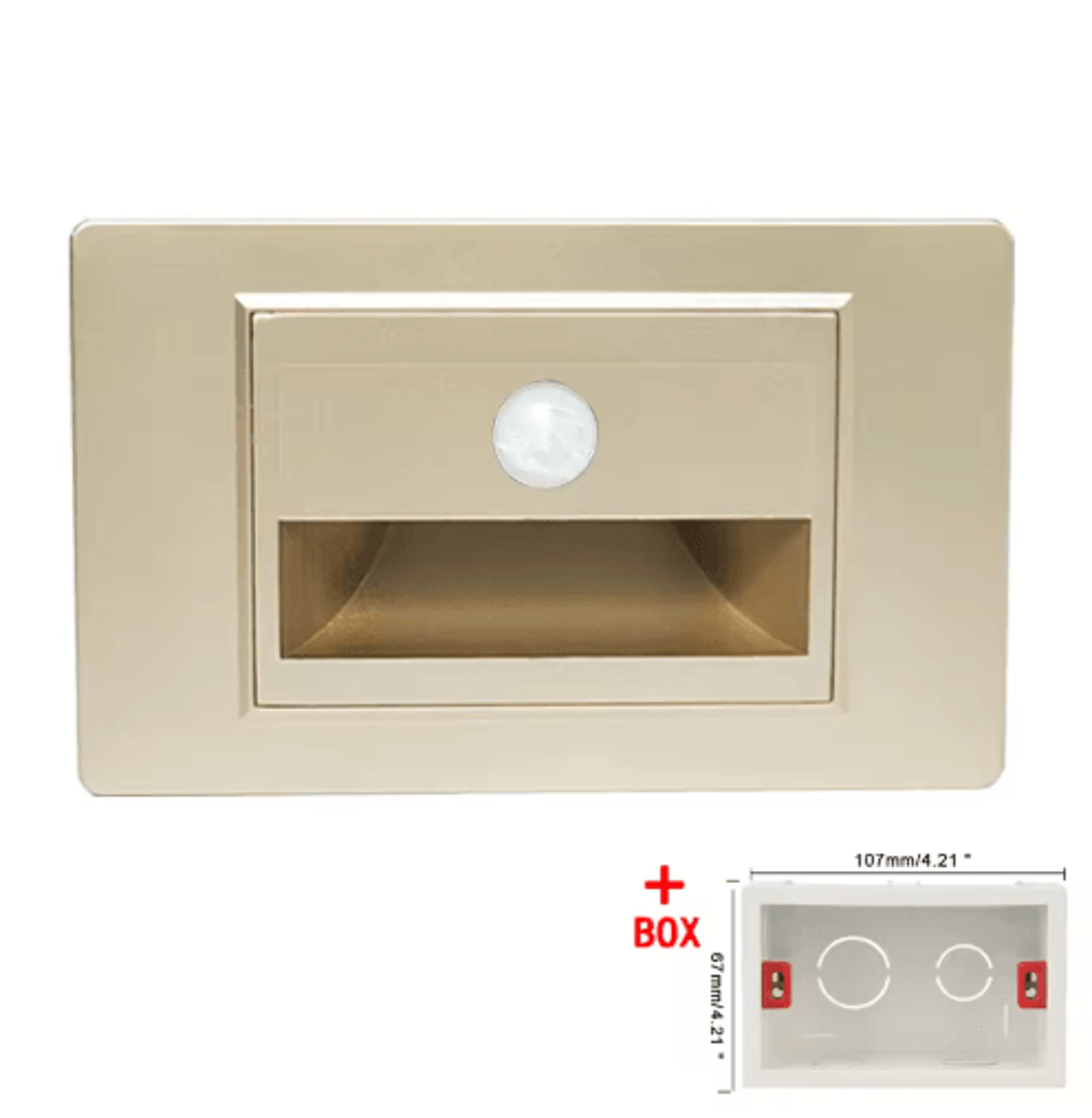 PIR Motion Sensor LED Step Light  Recessed Wall Night Lamp For USEU 503 Box 5
