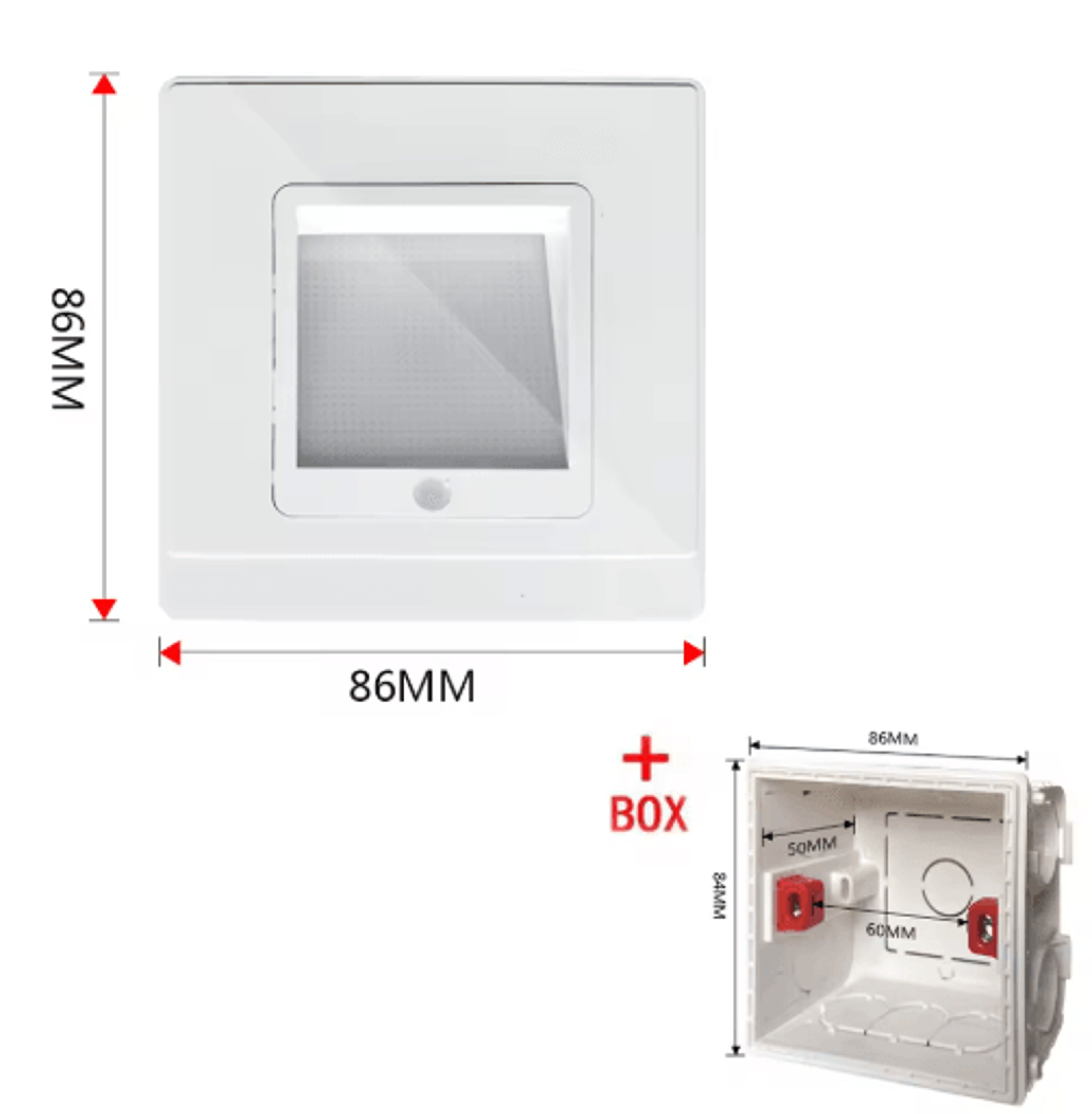 LED Radar Motion Sensor Stair Light  Recessed Wall Night Lamp For Bedroom 6