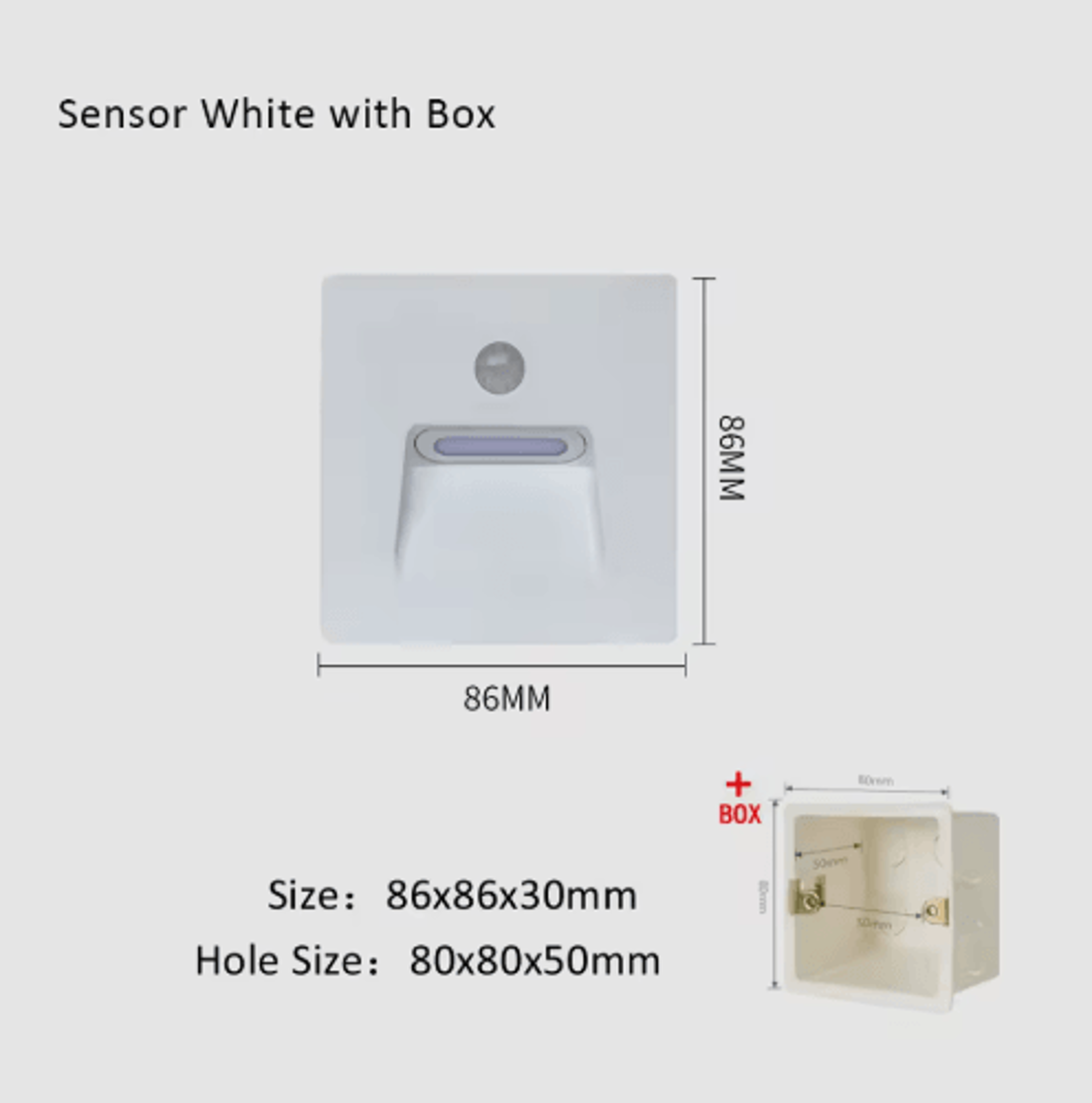 LED Motion Sensor Stair Light  Waterproof Recessed Step Lamp With Gradual Brightening 6