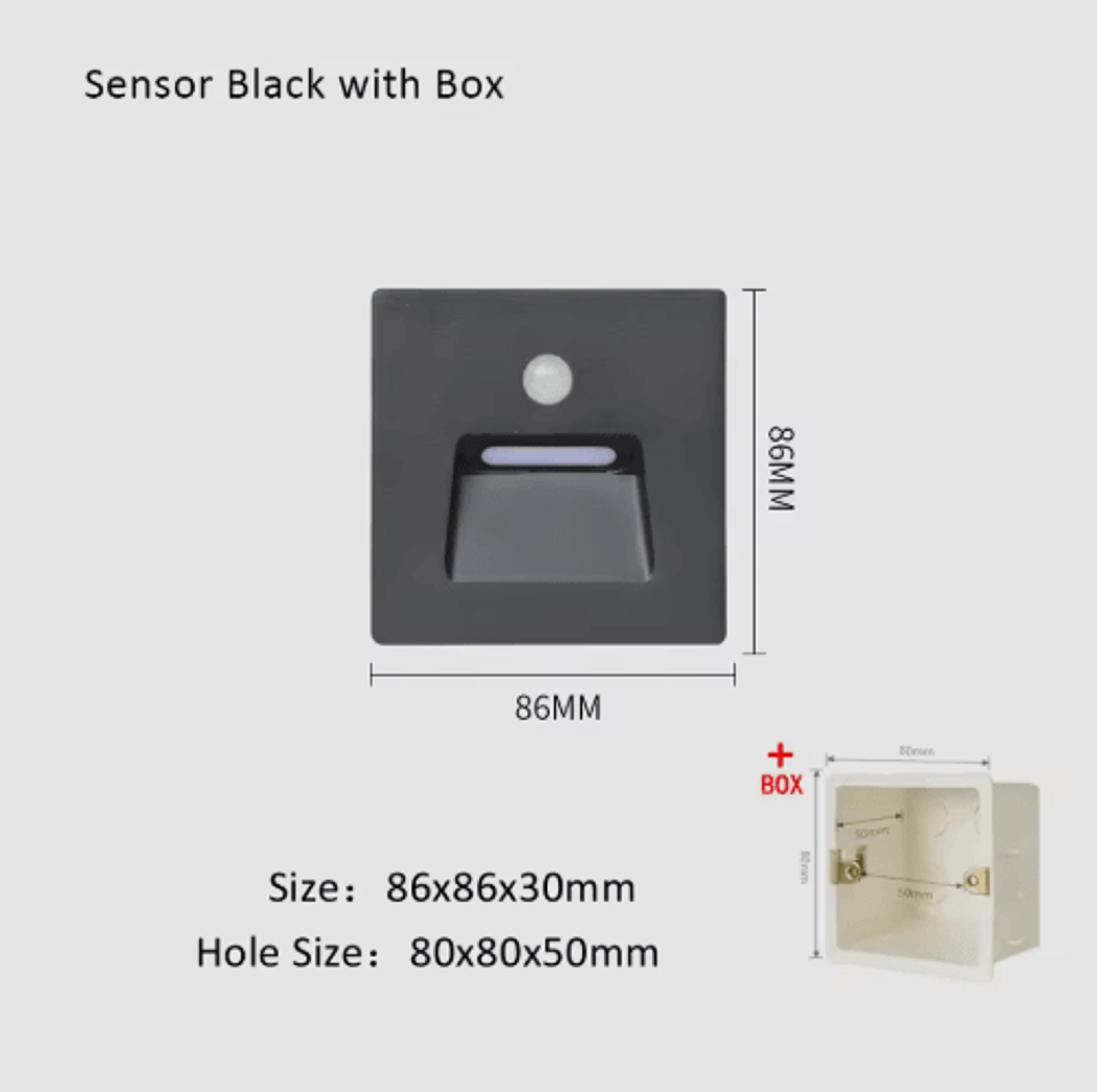 LED Motion Sensor Stair Light  Waterproof Recessed Step Lamp With Gradual Brightening 5