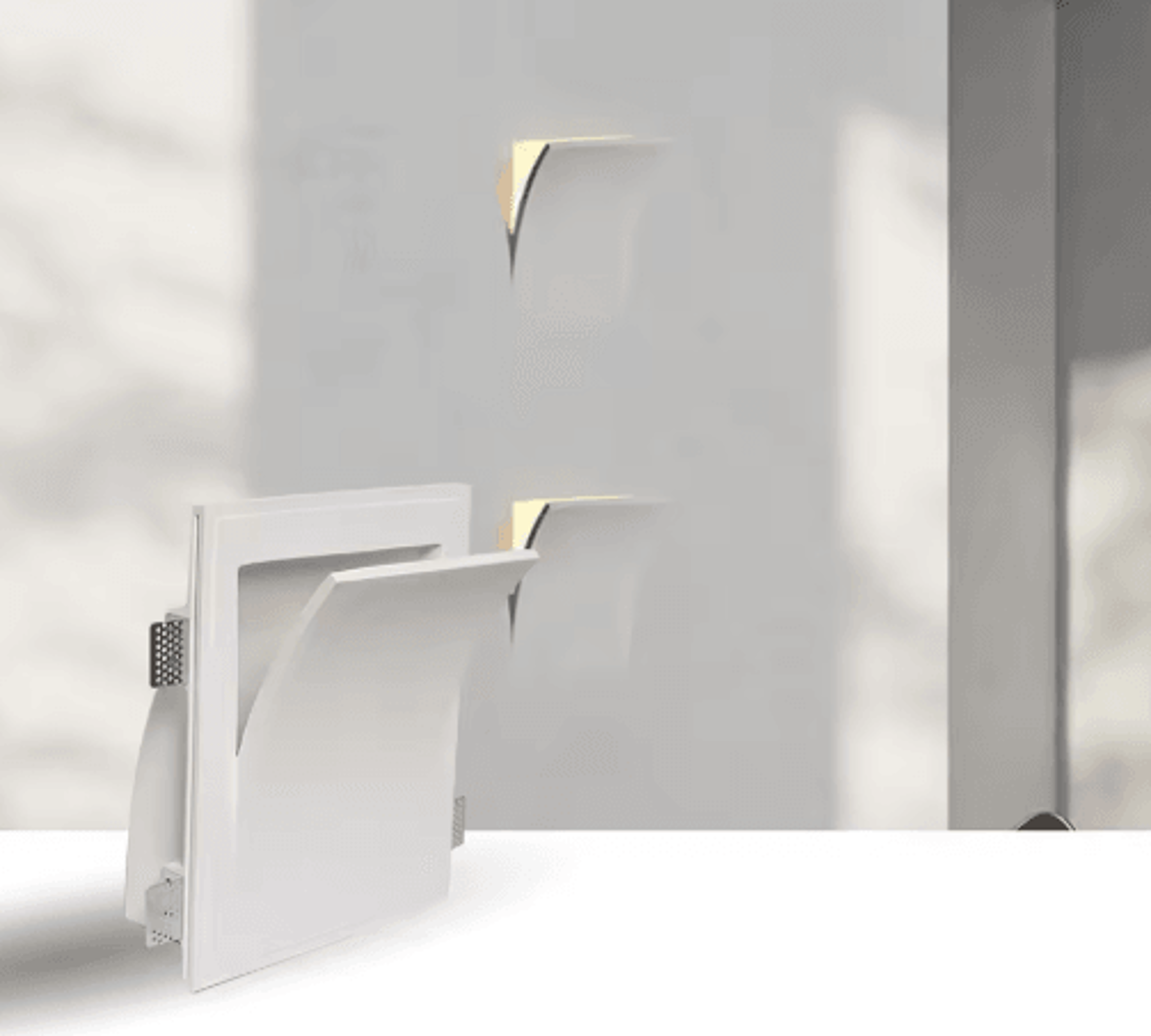 Modern Recessed Gypsum Wall Light  Minimalist Bedside Lamp For Indoor Lighting 6
