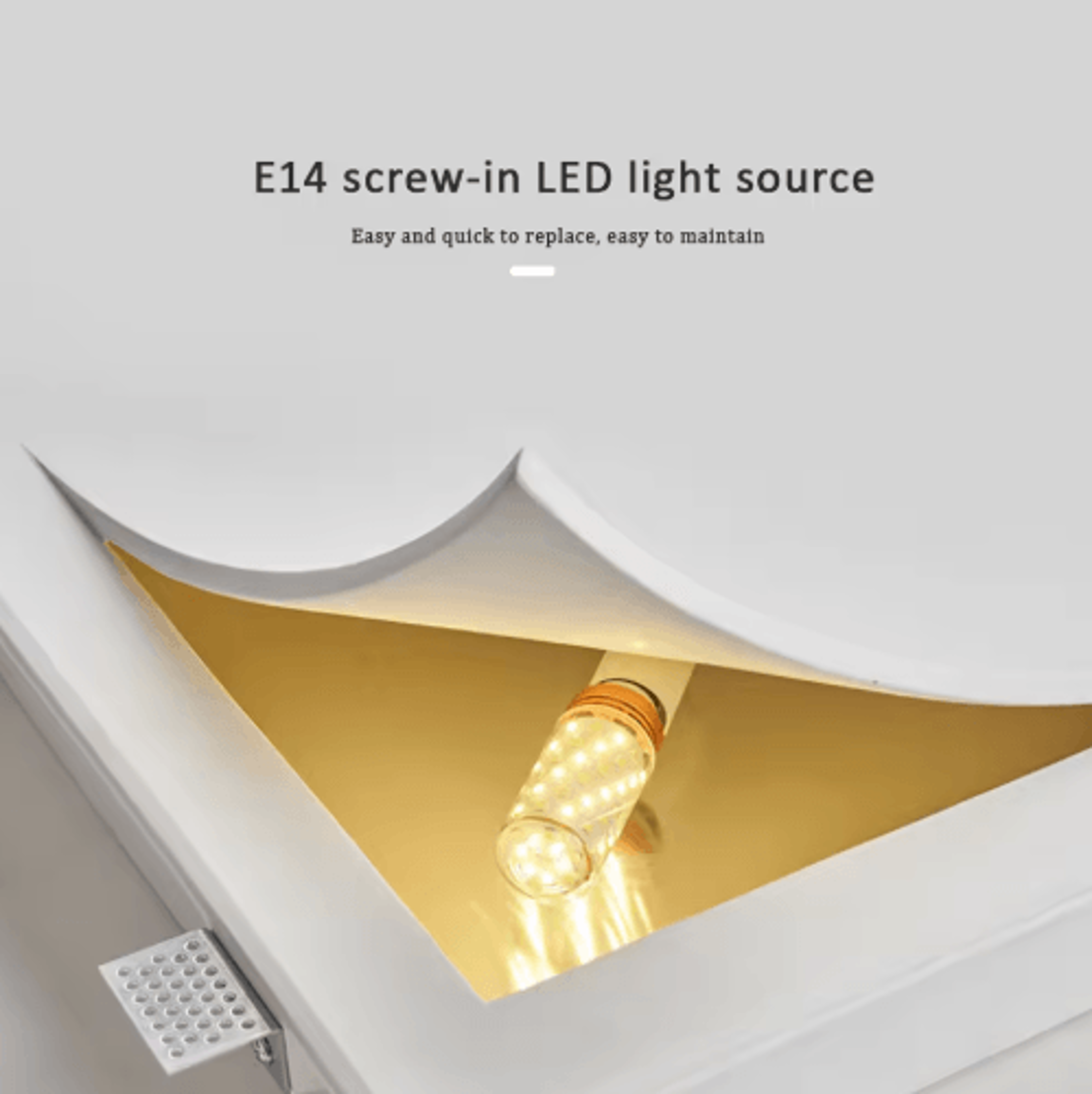 Modern Recessed Gypsum Wall Light  Minimalist Bedside Lamp For Indoor Lighting 5