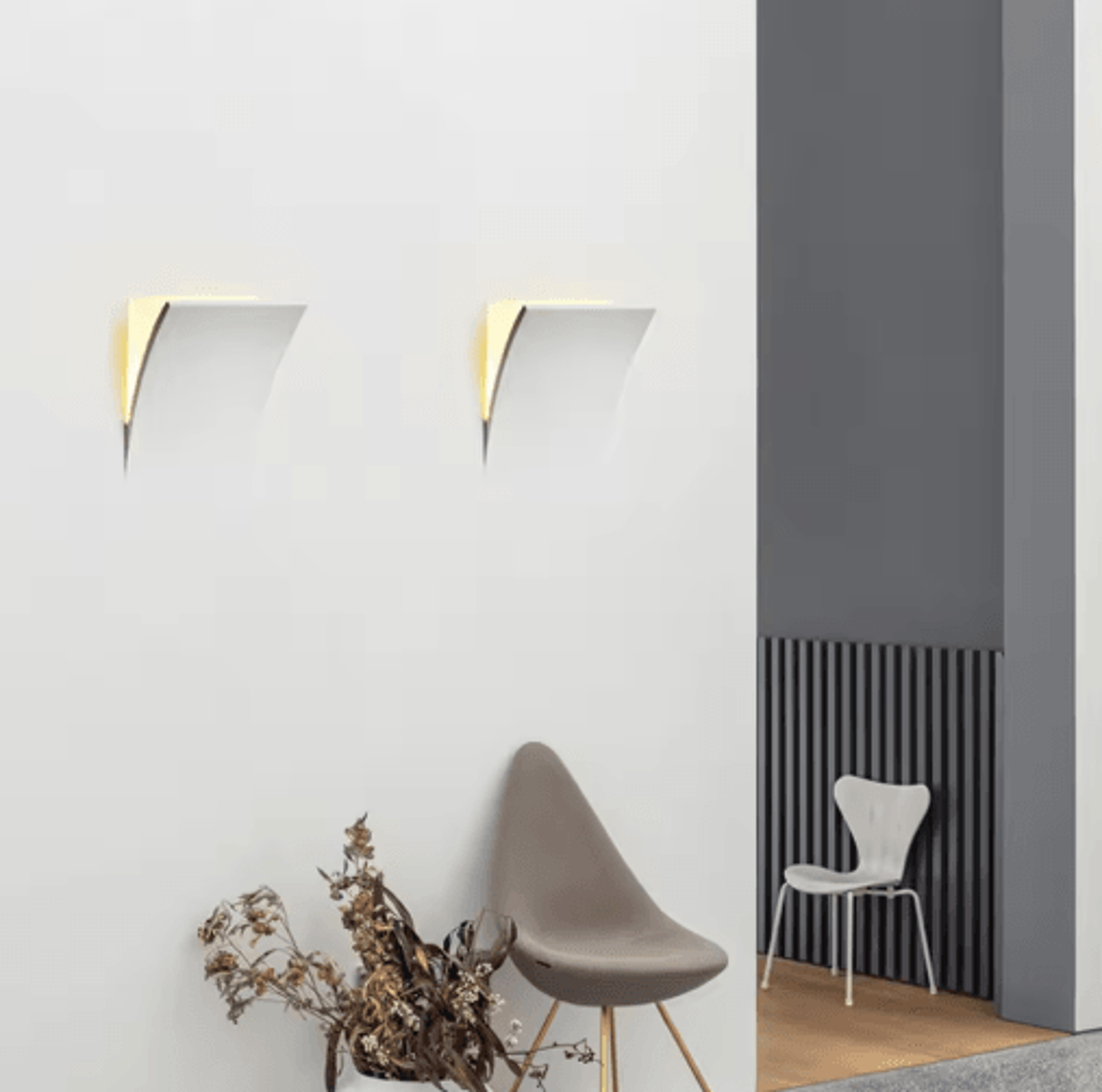 Modern Recessed Gypsum Wall Light  Minimalist Bedside Lamp For Indoor Lighting 4