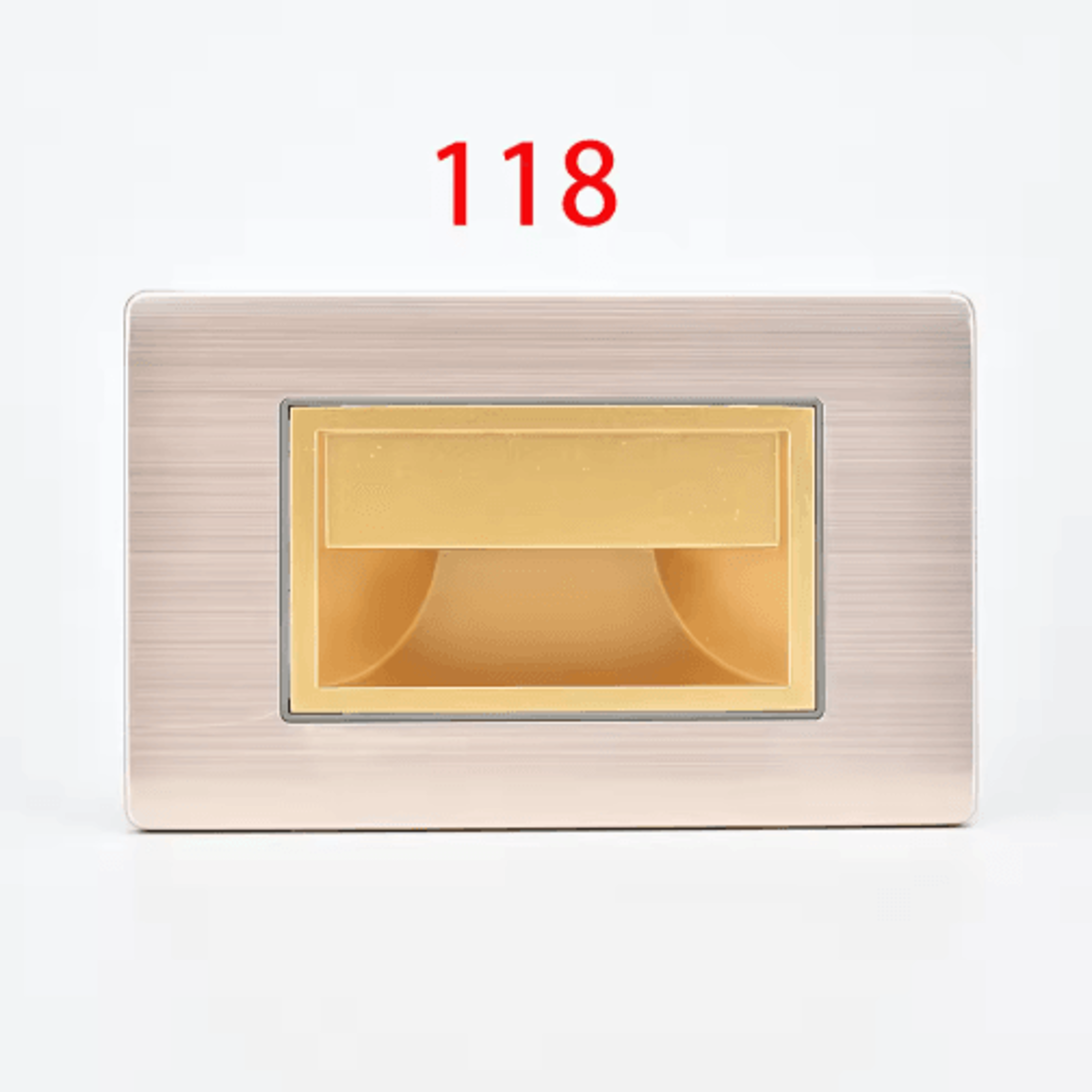Recessed LED Stair Wall Light 118 By 86mm Indoor Night Lamp For US Standard Mounting 11
