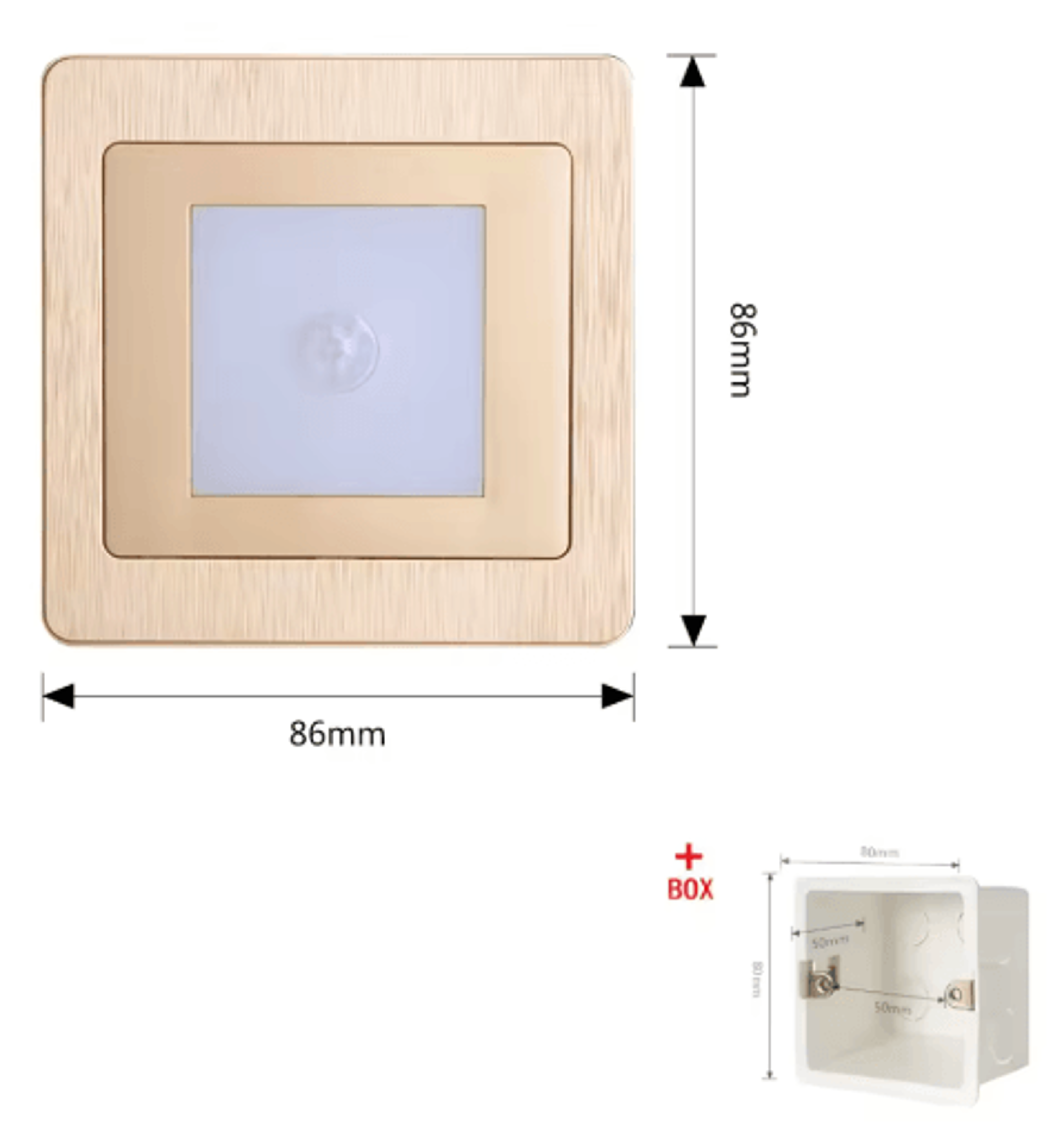 LED Motion Sensor Night Light  Recessed Stair Wall Lamp AC85285V 1