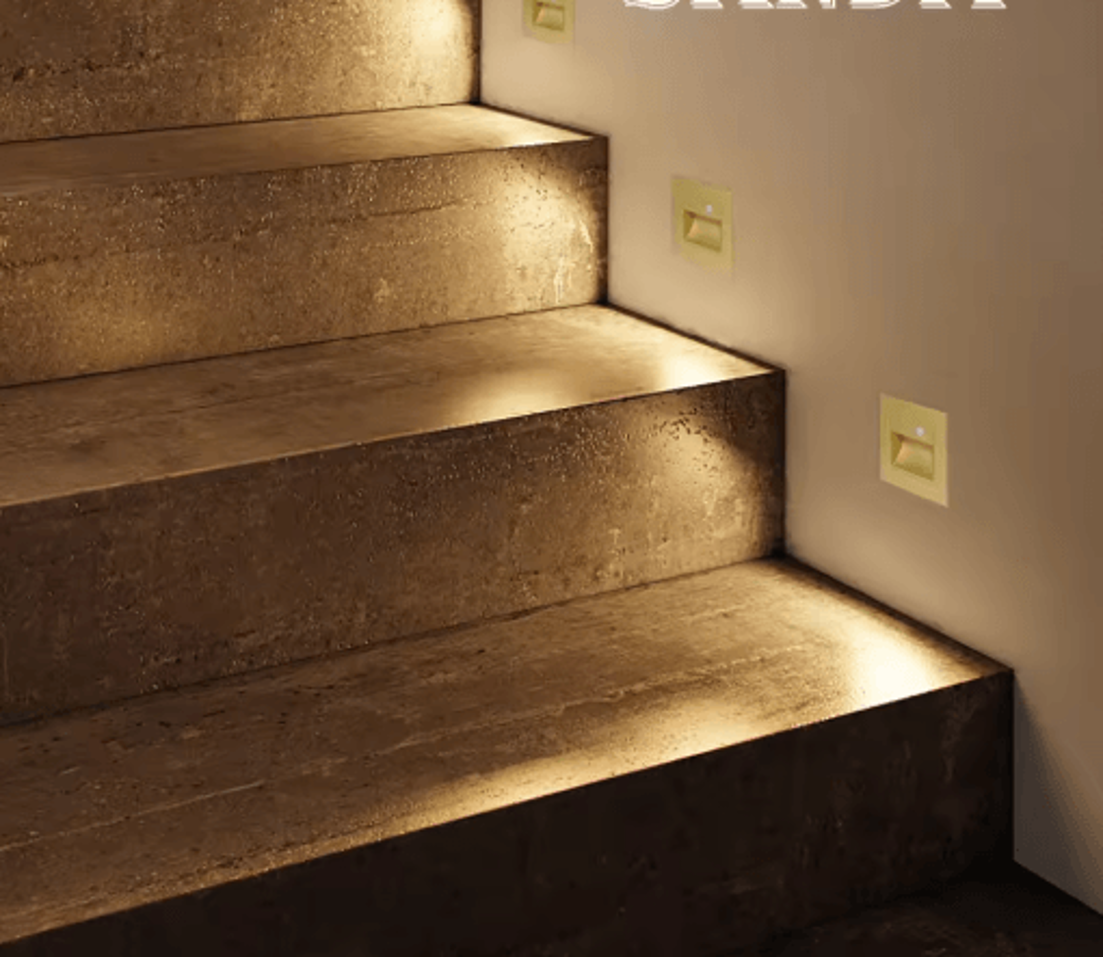 LED Motion Sensor Stair Light  Recessed VoiceActivated Wall Lamp 16