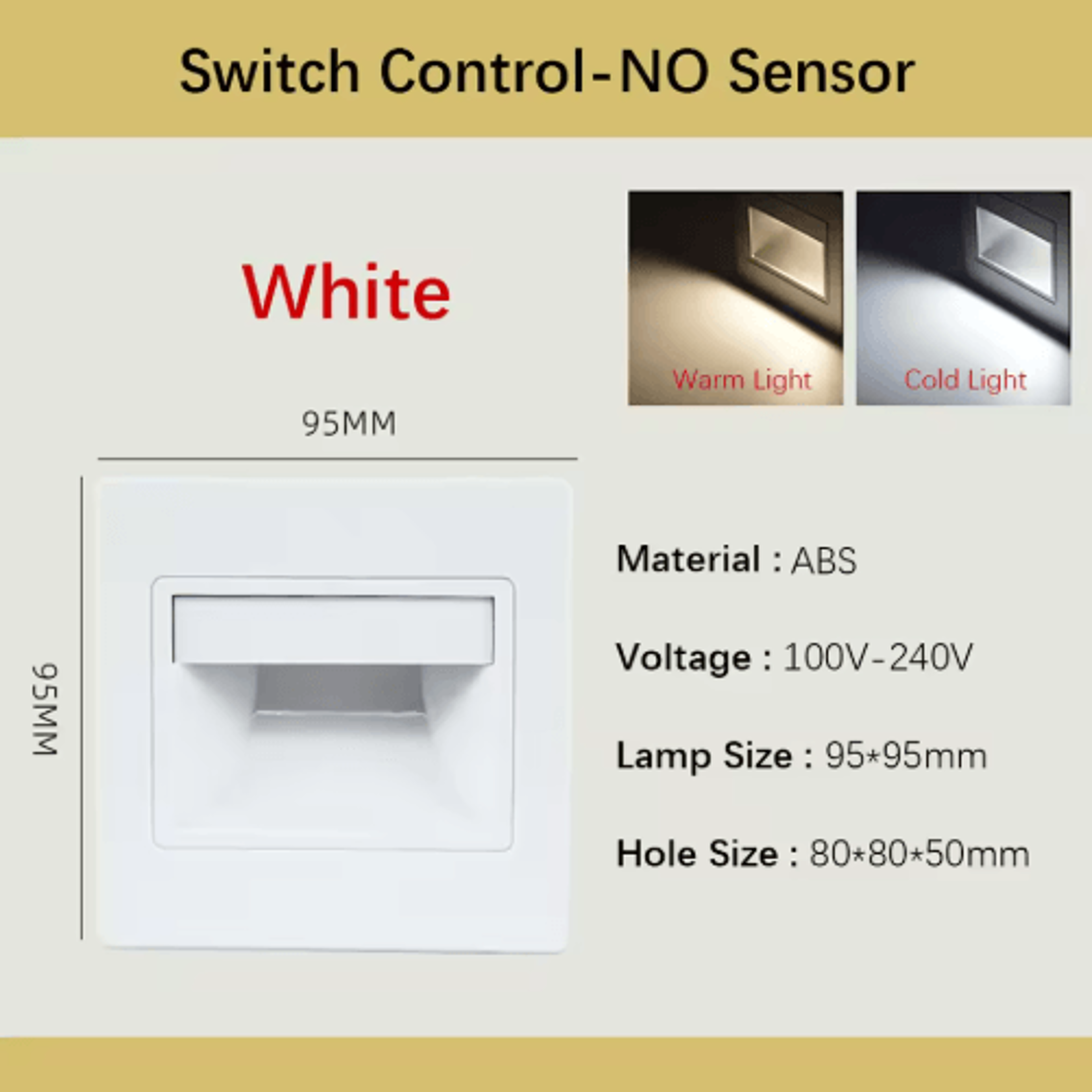 LED Motion Sensor Stair Light  Recessed VoiceActivated Wall Lamp 13