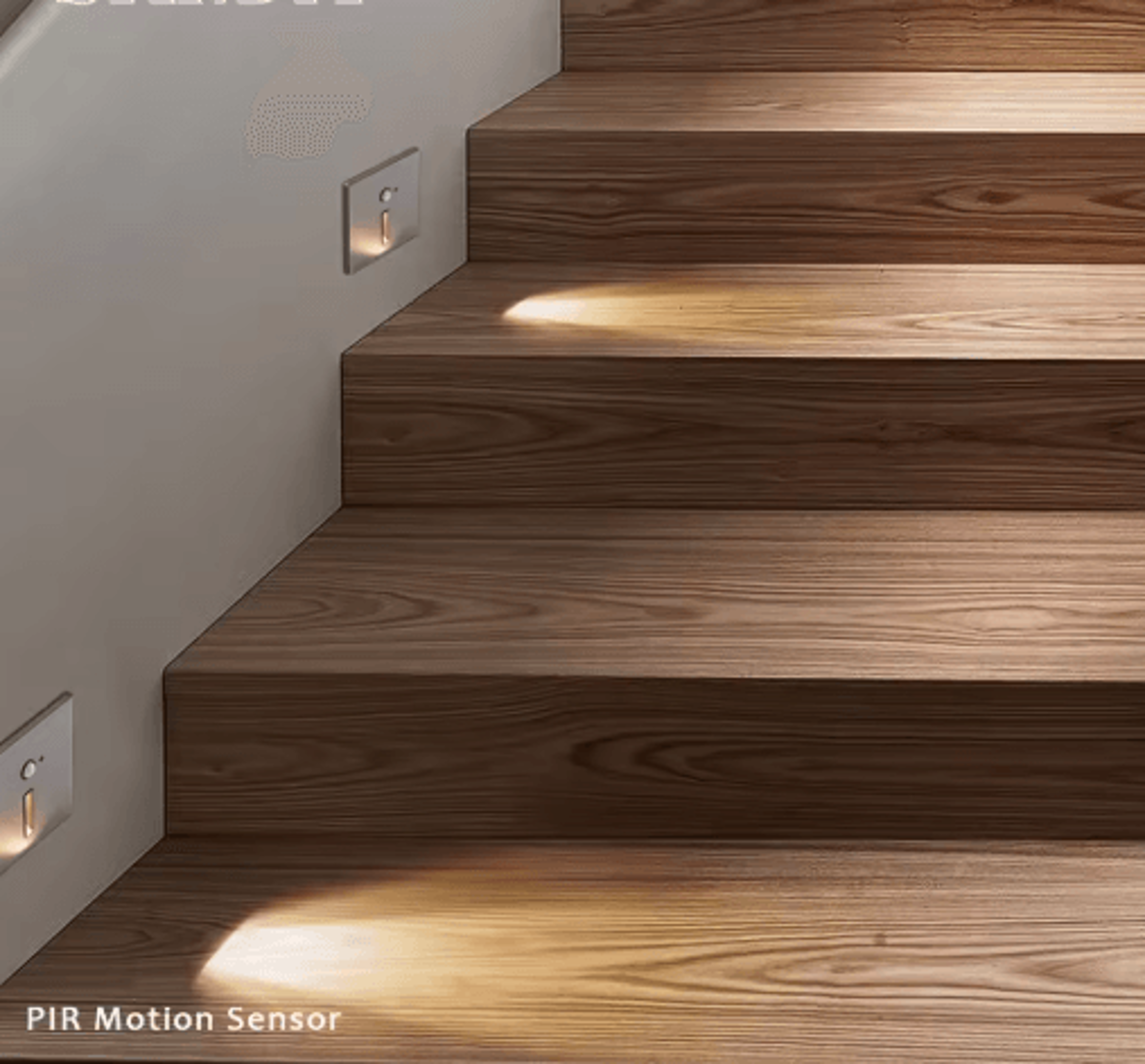LED Motion Sensor Stair Light  Recessed Automatic Wall Night Lamp 10