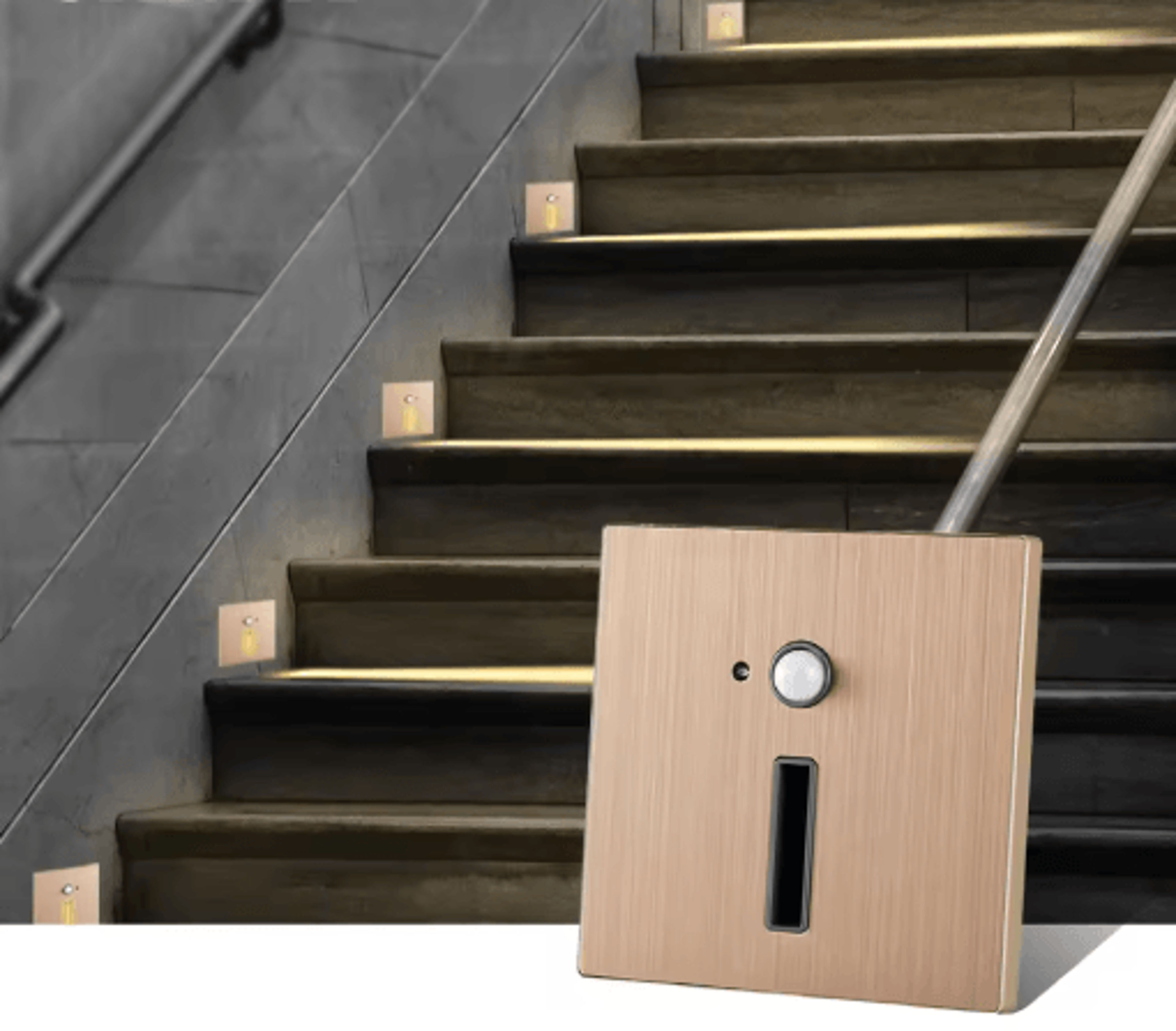 LED Motion Sensor Stair Light  Recessed Automatic Wall Night Lamp 11