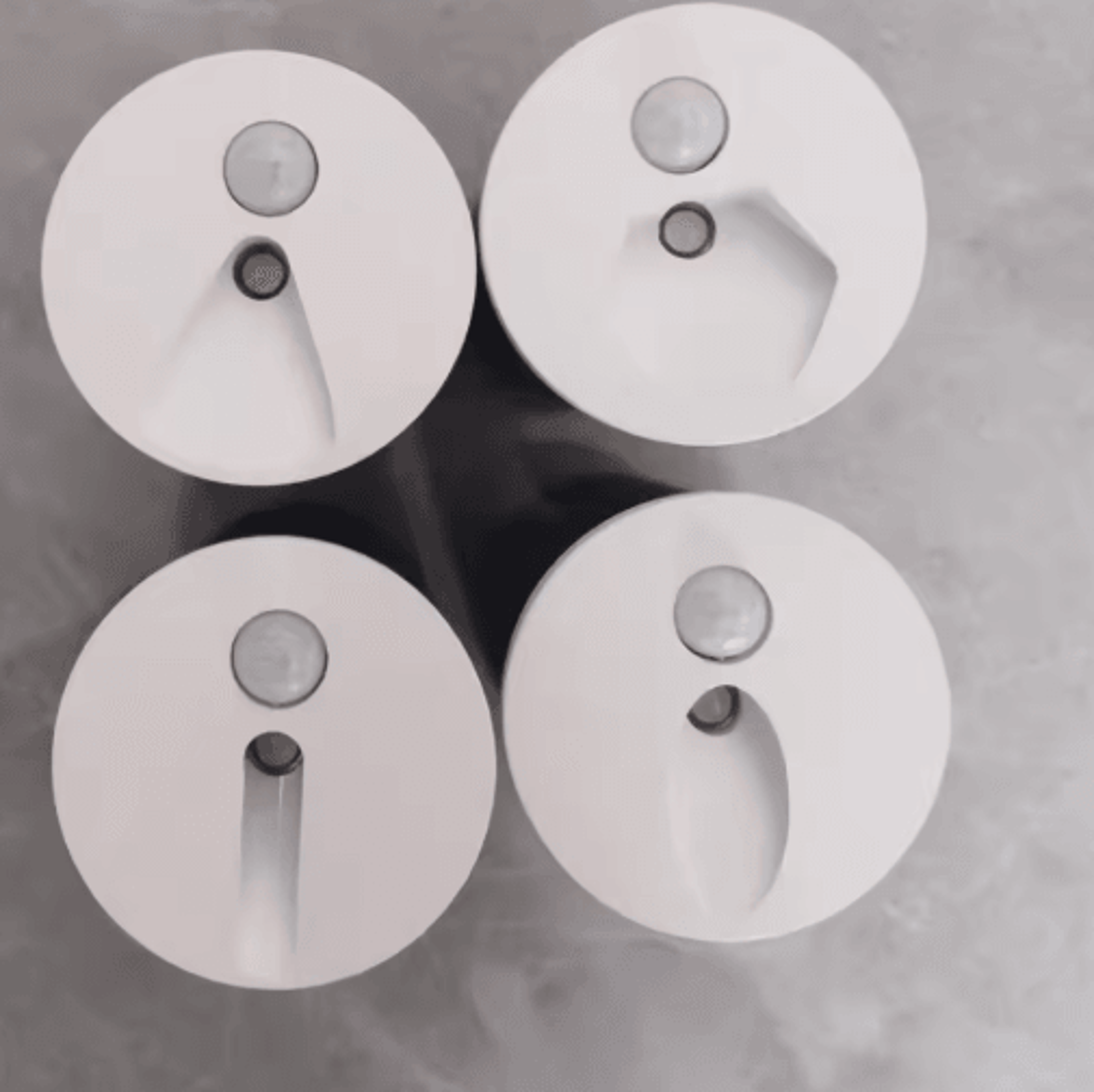 IP65 LED Motion Sensor Stair Light 45mm Round Recessed Wall Lamp 0