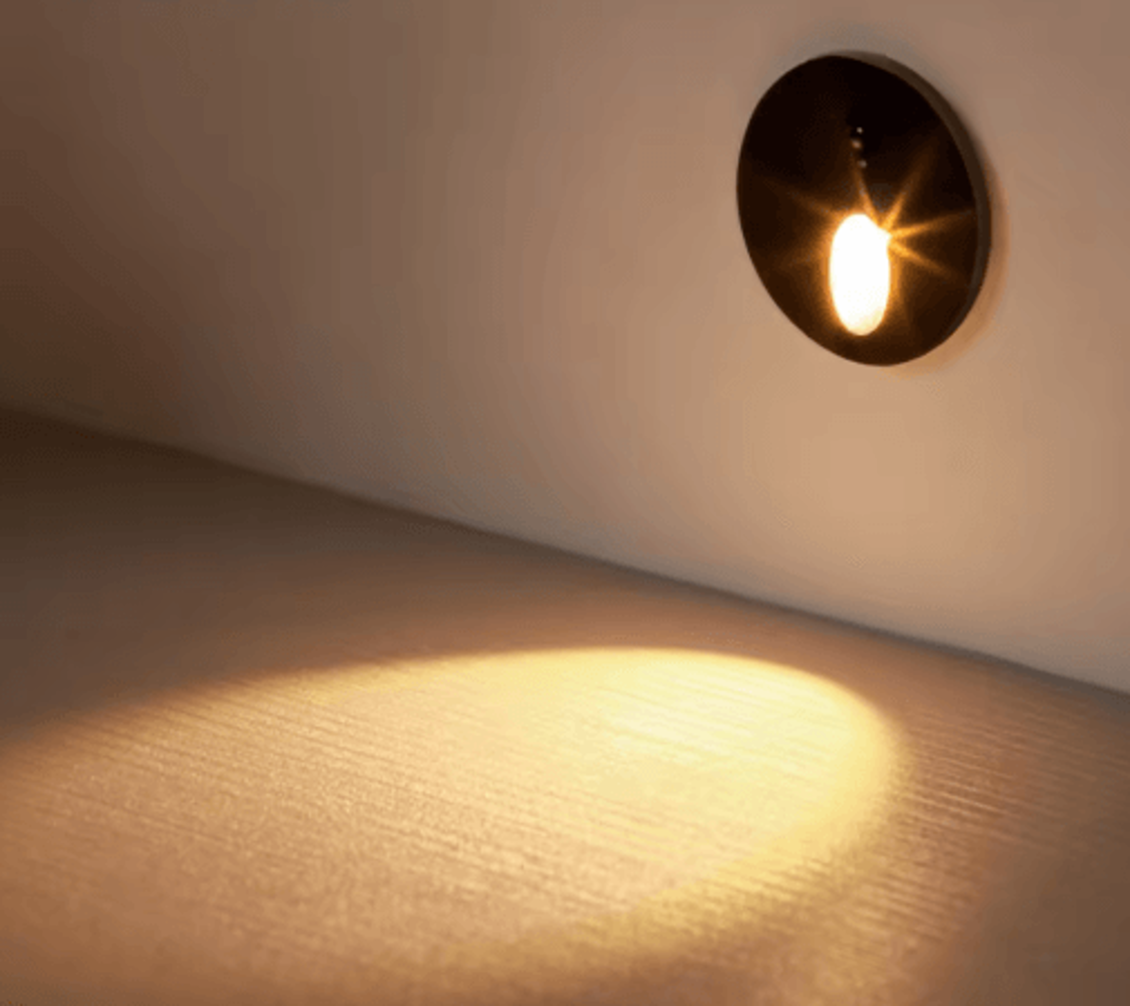 LED Motion Sensor Stair Light  Round Recessed Wall Lamp With 60mm Box 5