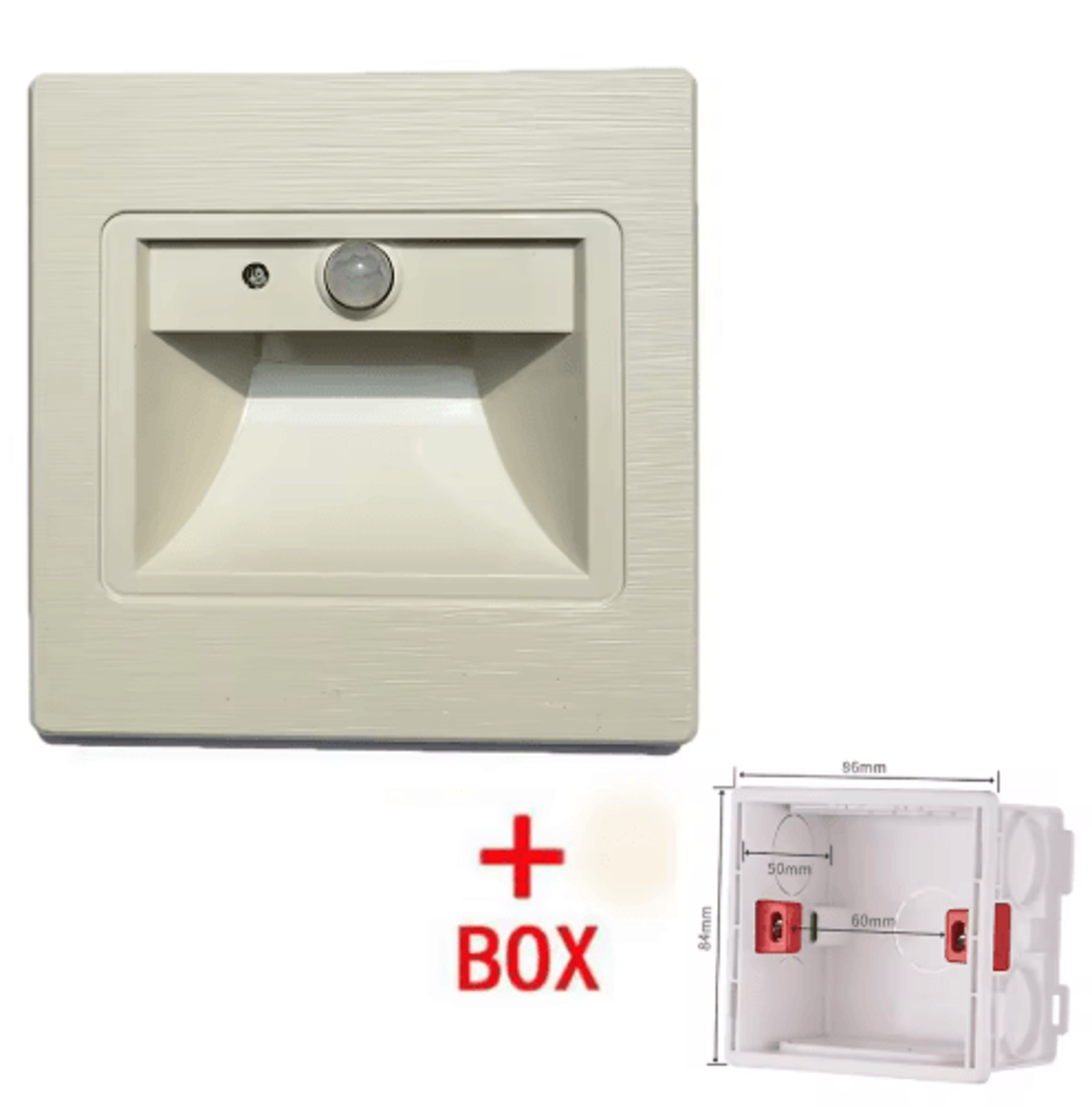 LED PIR Motion Sensor Stair Light  Recessed Smart Indoor Wall Lamp 5